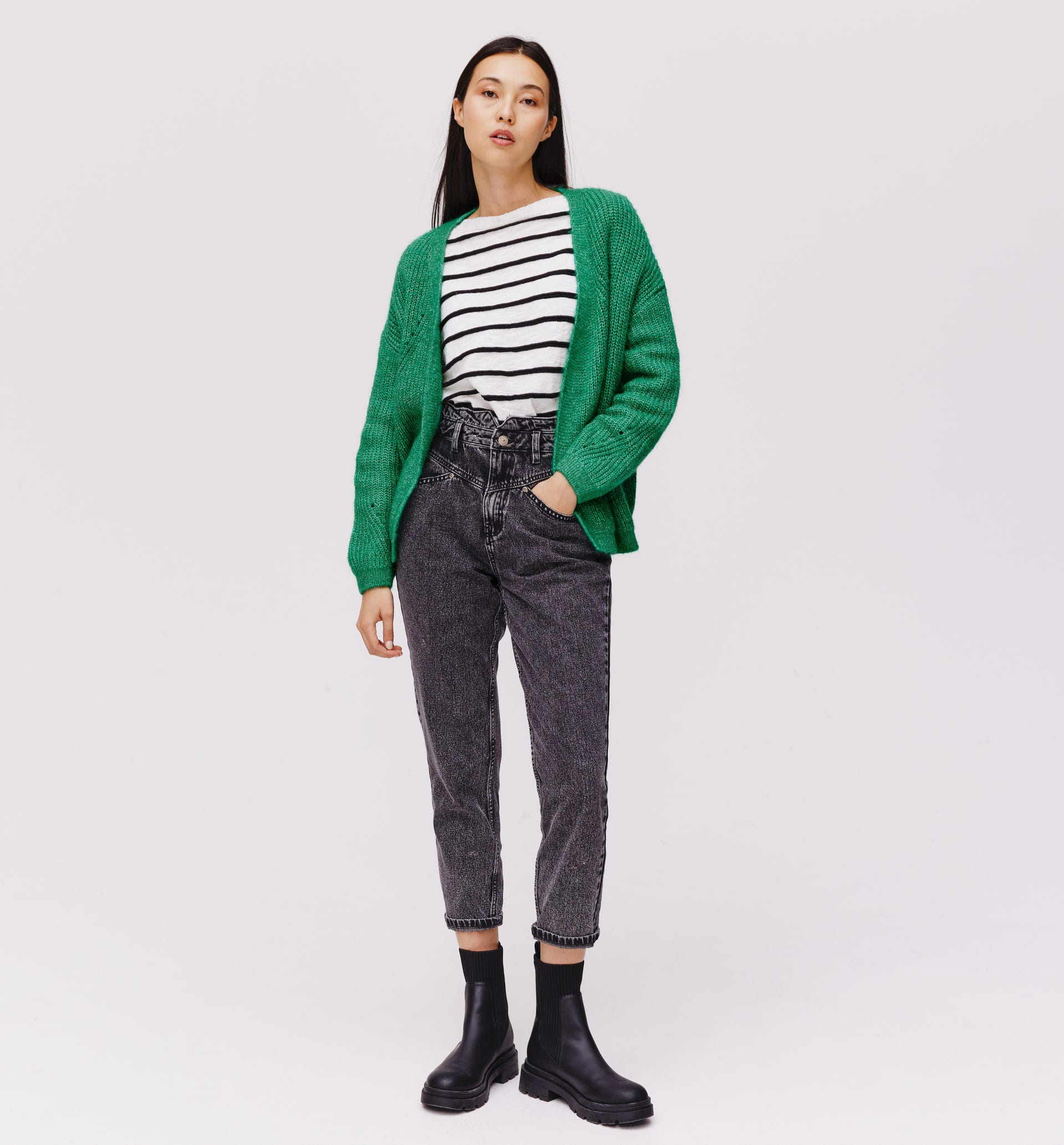 Ribbed cardigan