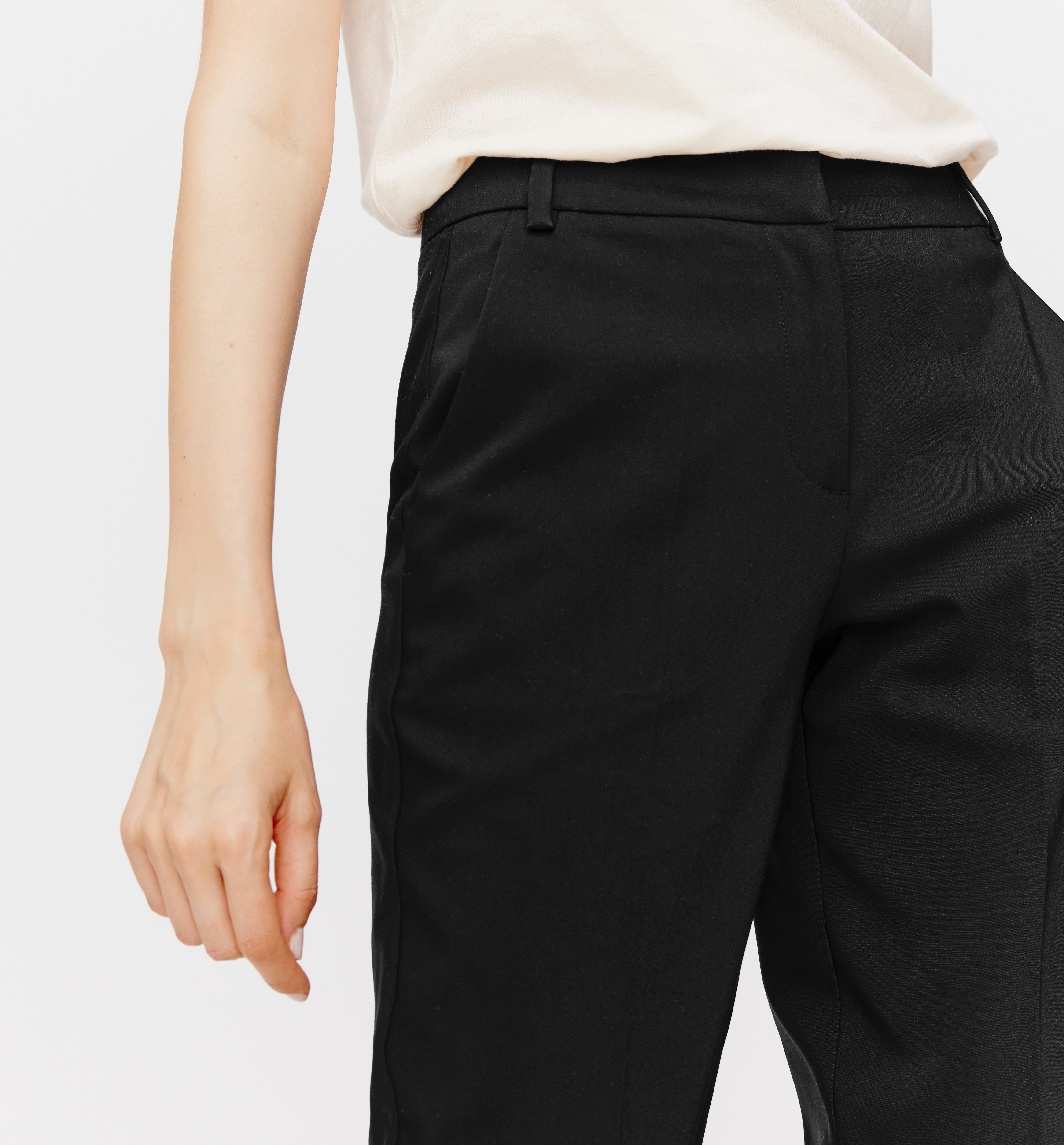 black cigarette trousers