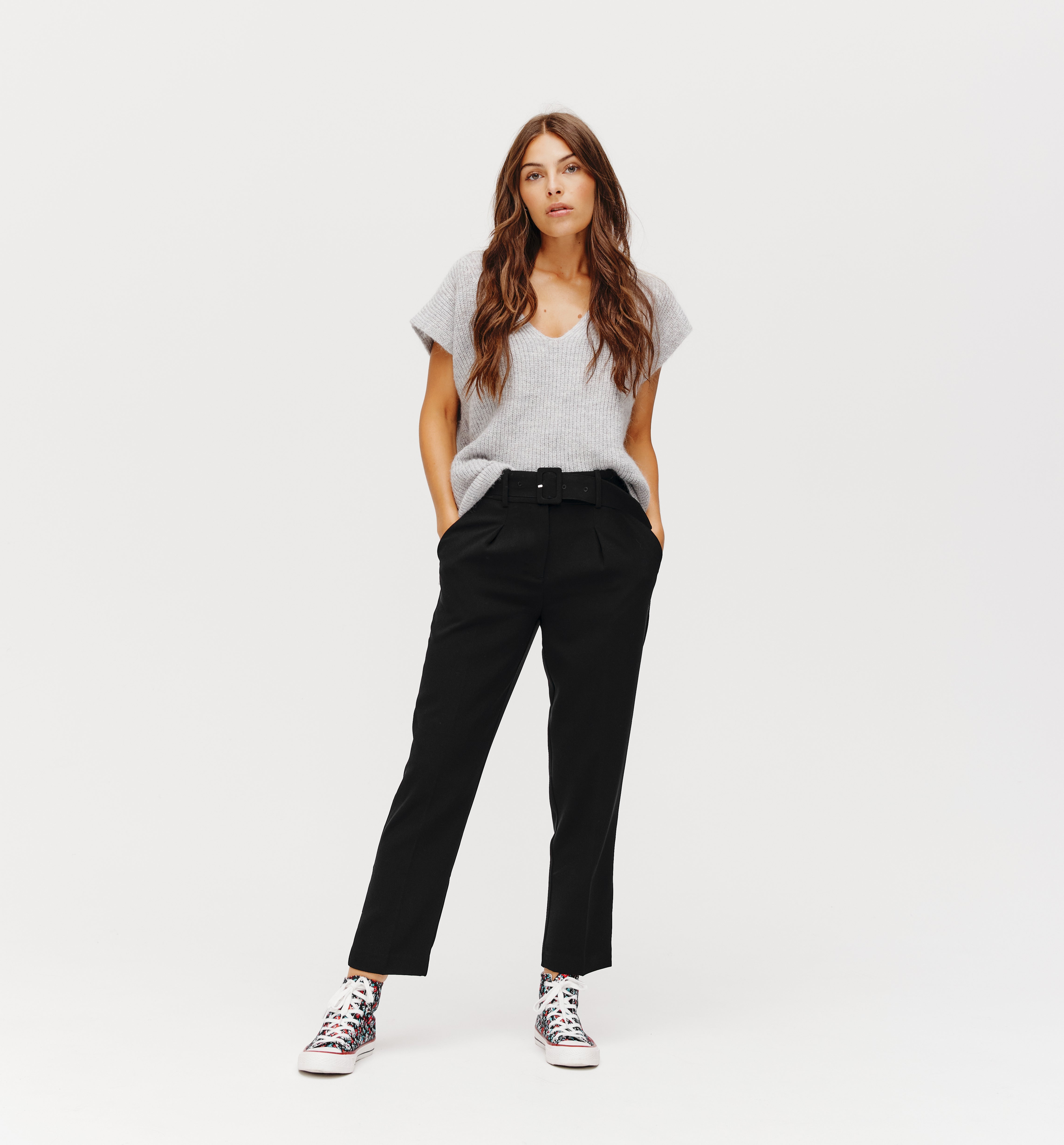Cigarette trousers - Black