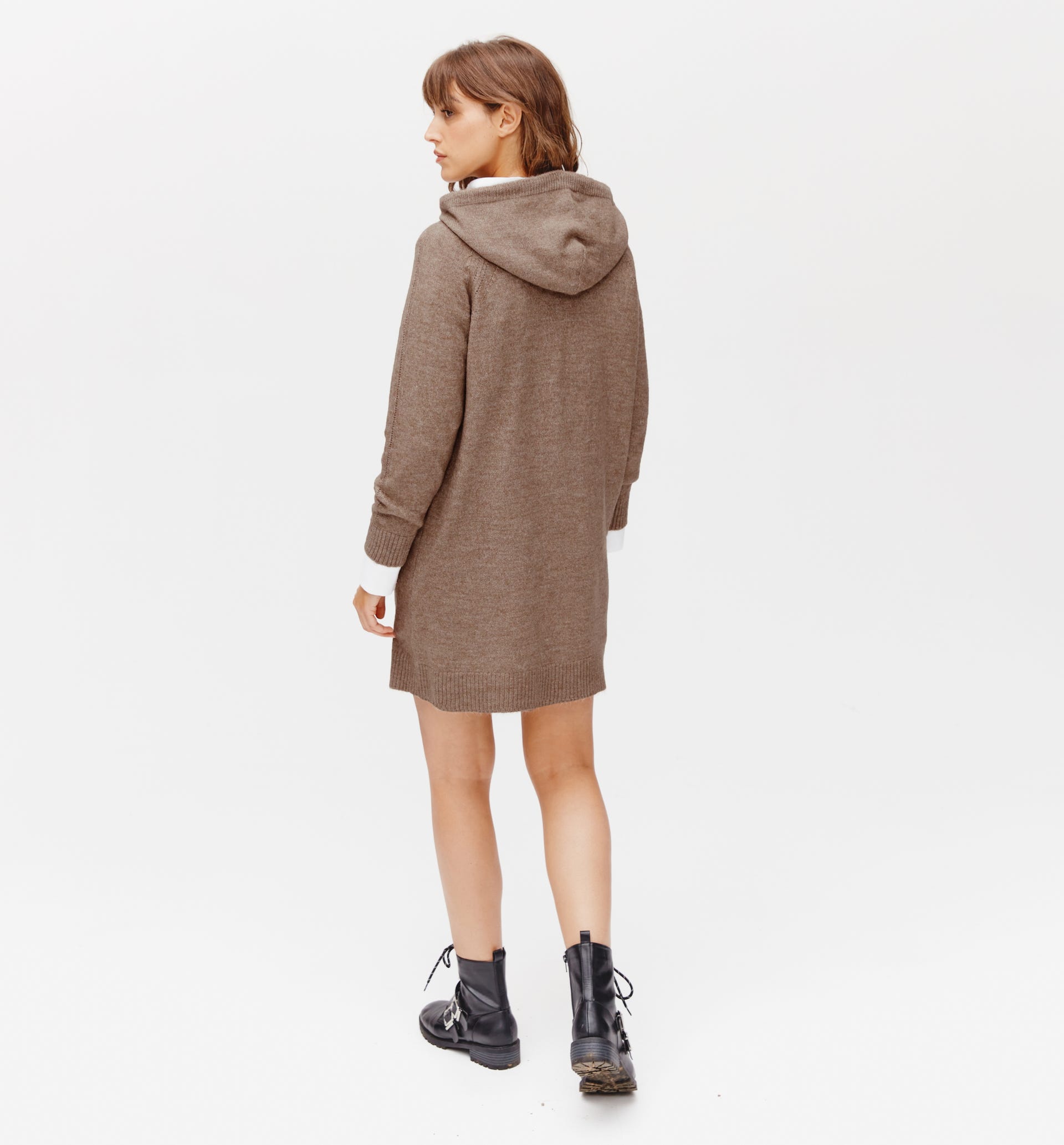 Pulloverkleid mit Kapuze