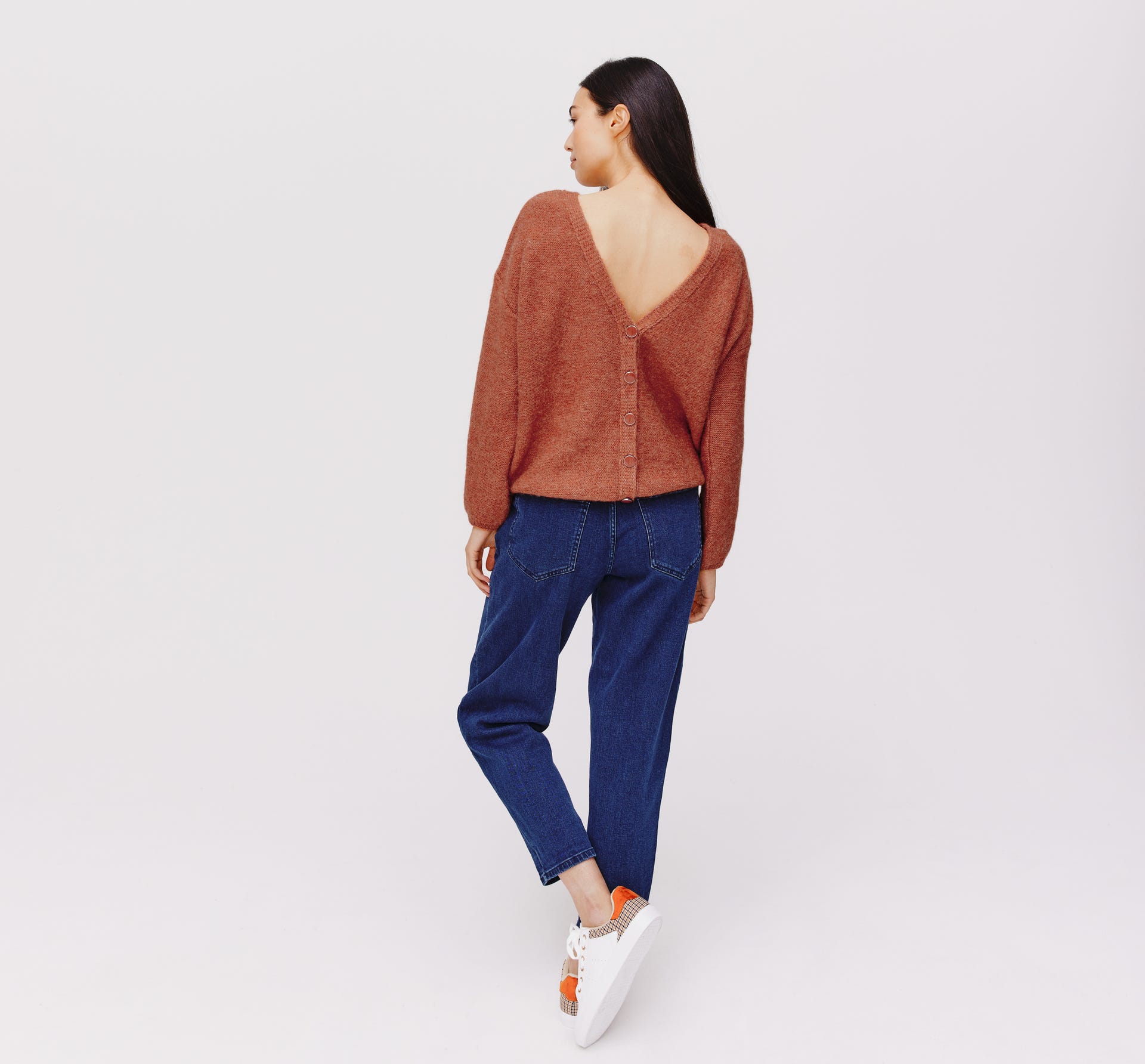 Two-way faux cardigan