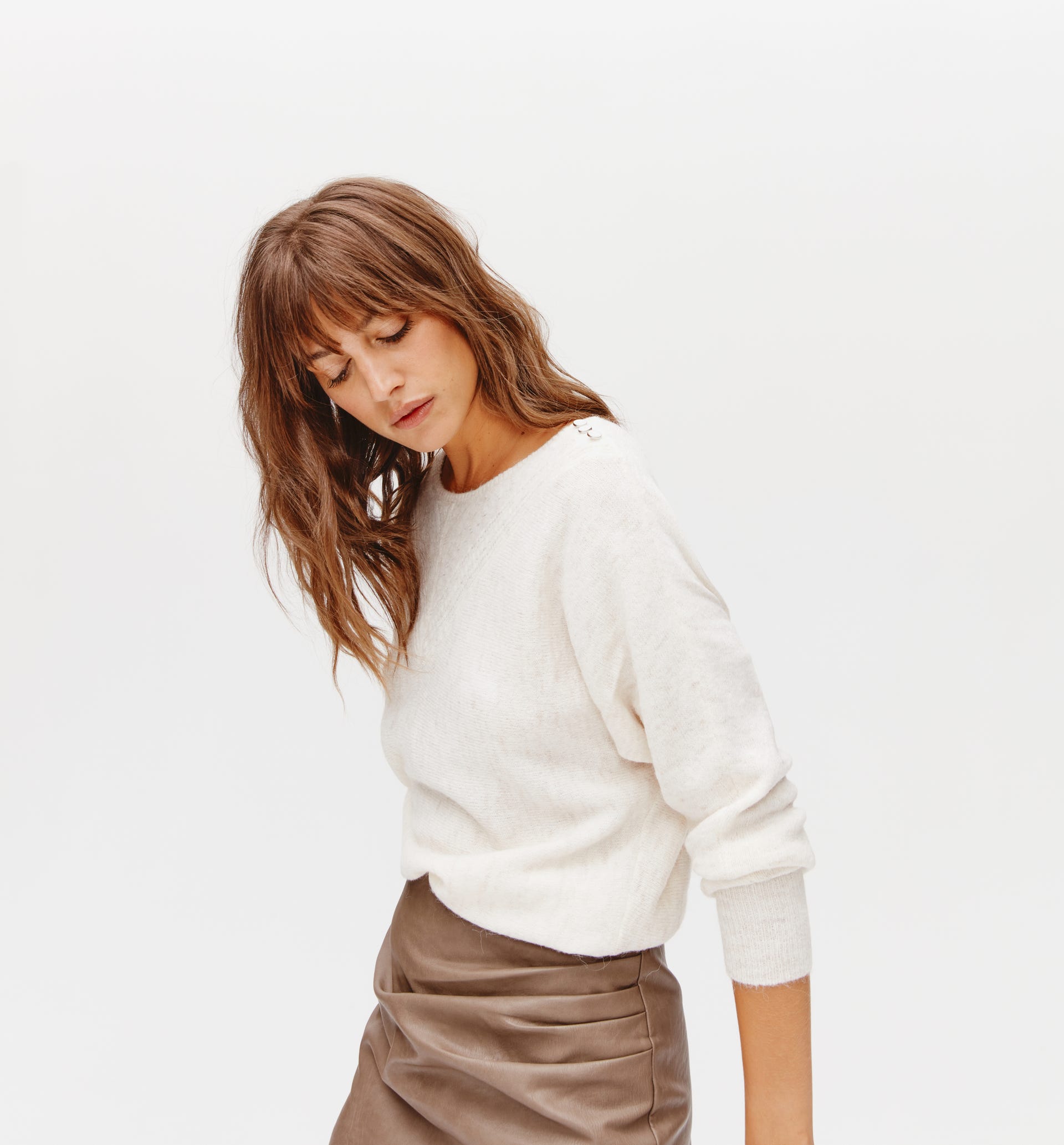 Batwing sleeved jumper