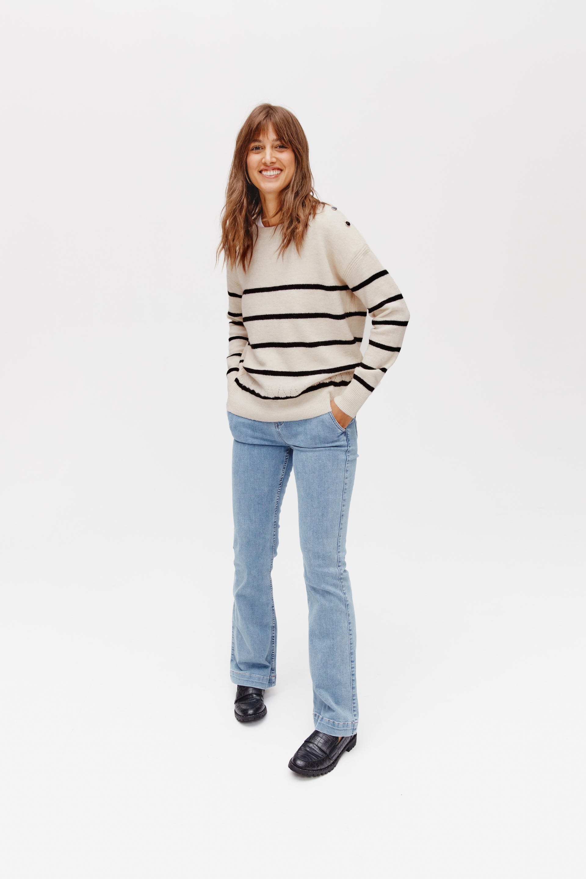 Oversized round-neck jumper