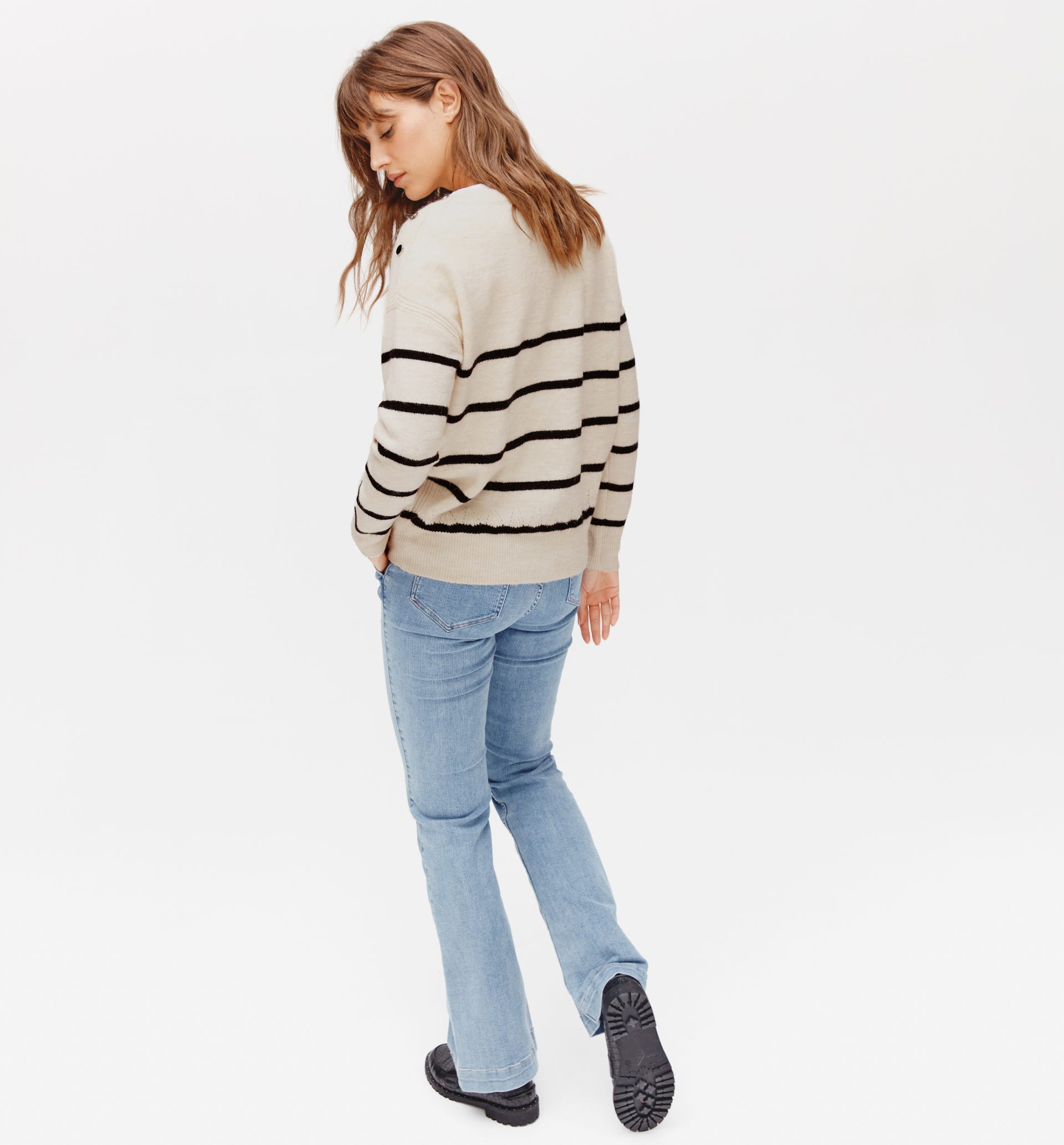 Oversized round-neck jumper