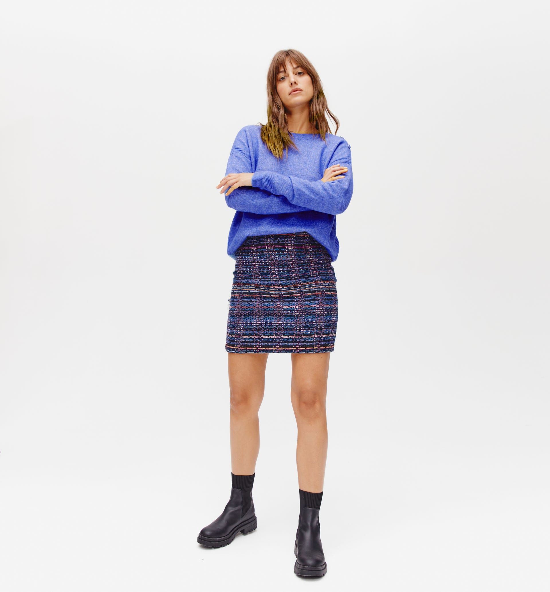 Oversized round-neck jumper