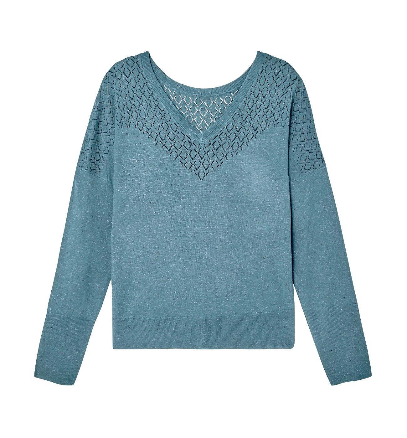 Pullover in Metallic-Optik