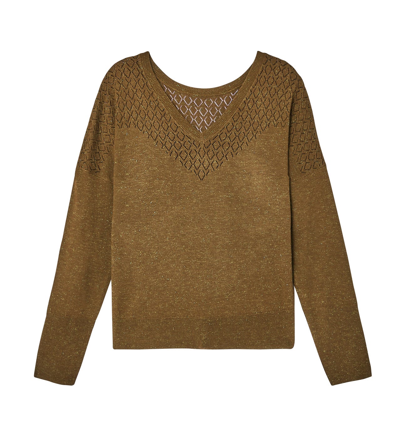 Pullover in Metallic-Optik