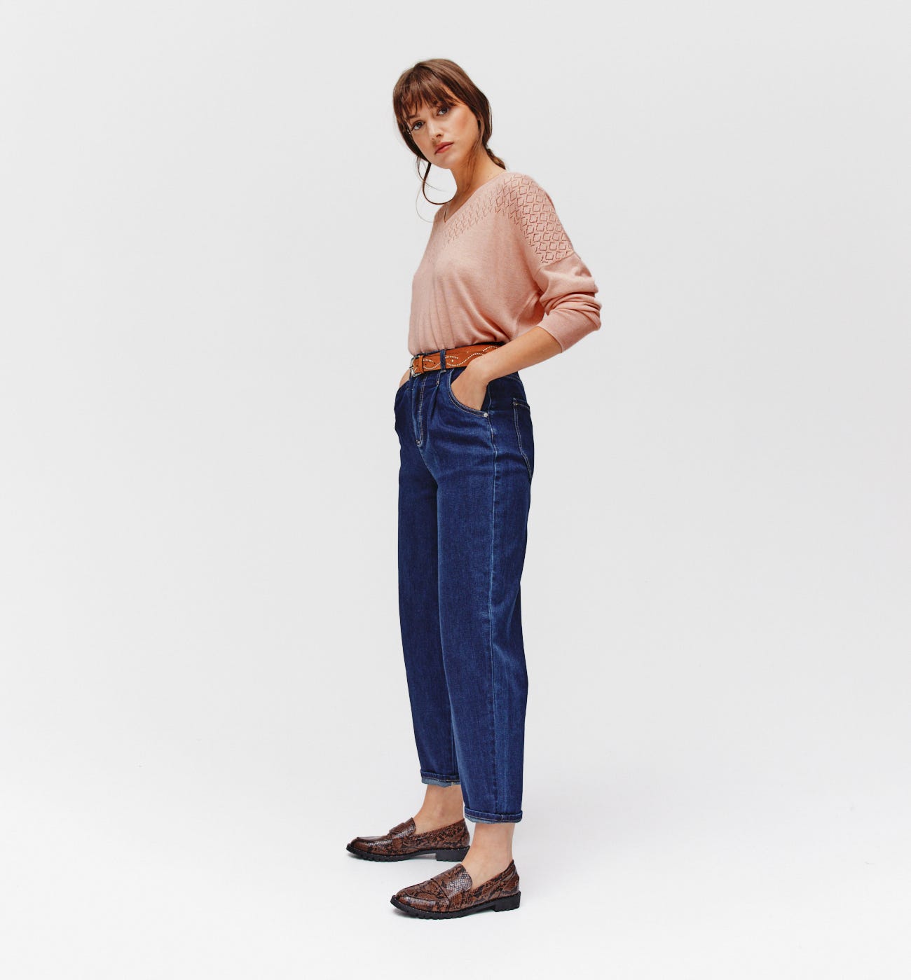 Pullover in Metallic-Optik