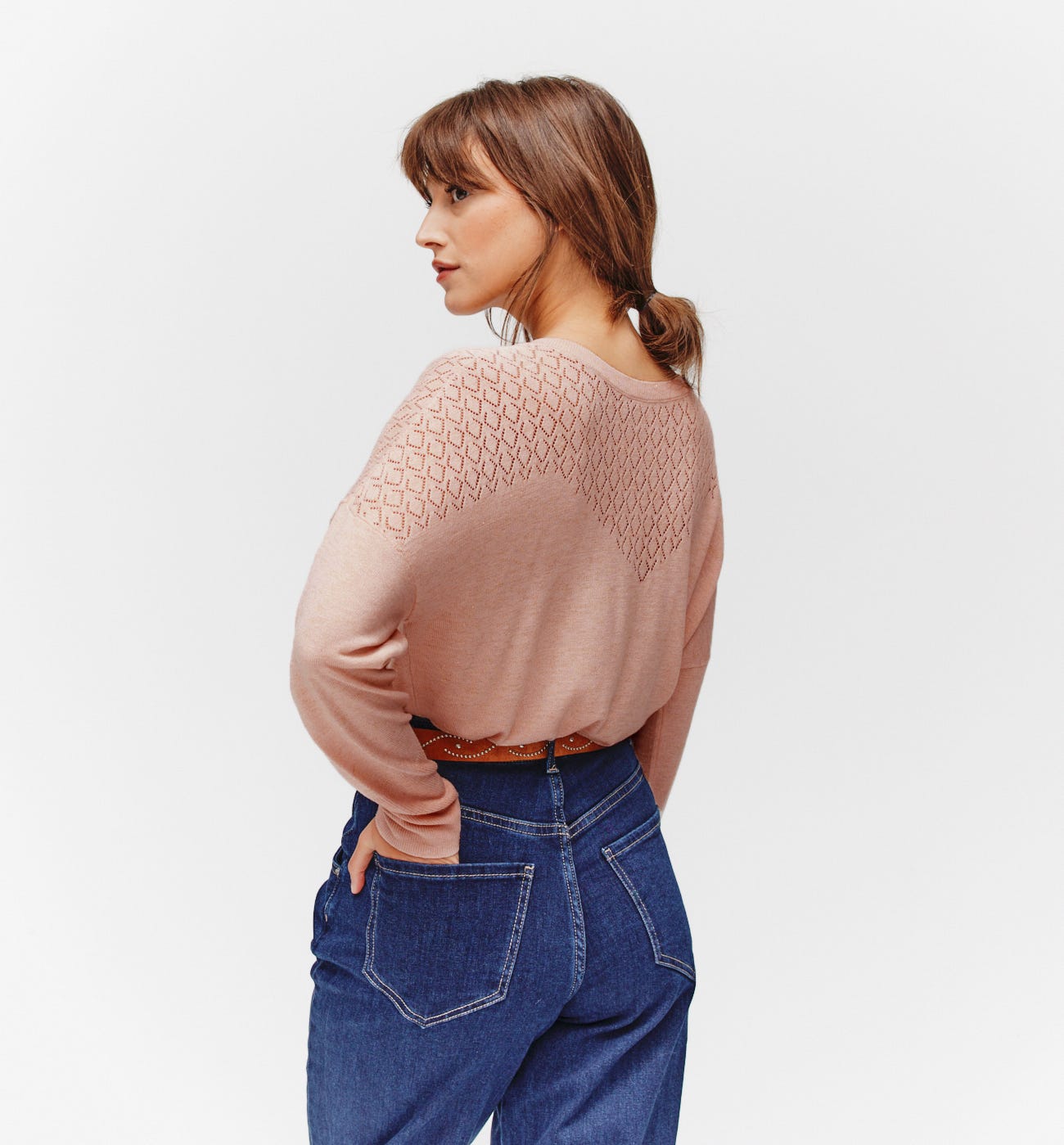 Pullover in Metallic-Optik