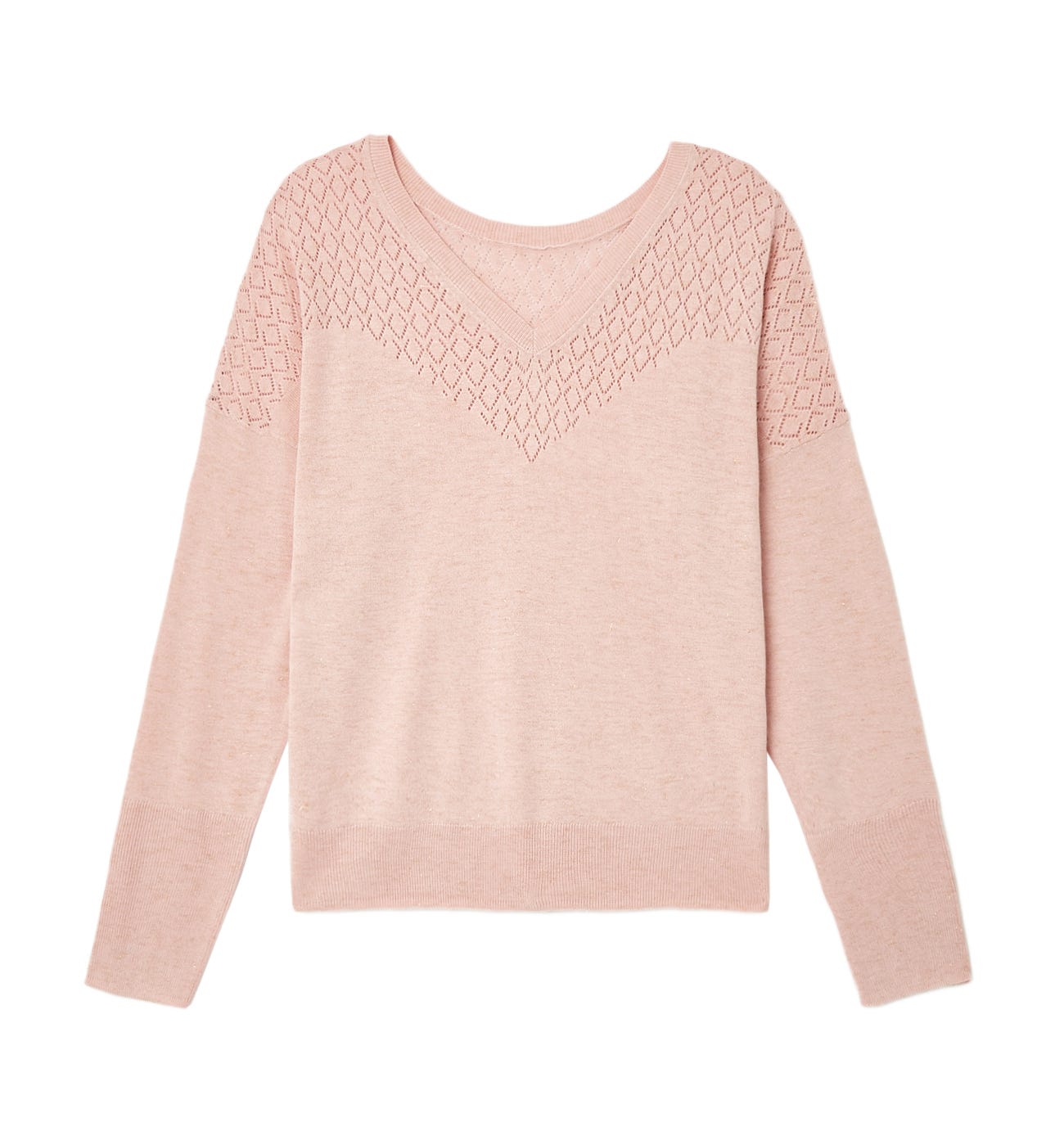 Pullover in Metallic-Optik