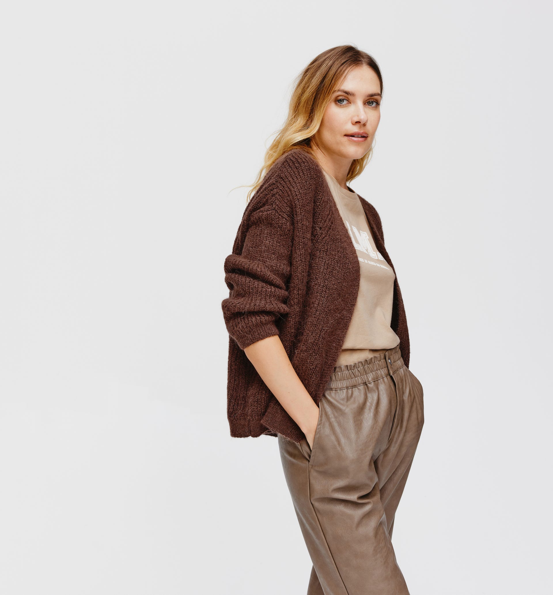 Cardigan aus Rippenstrick