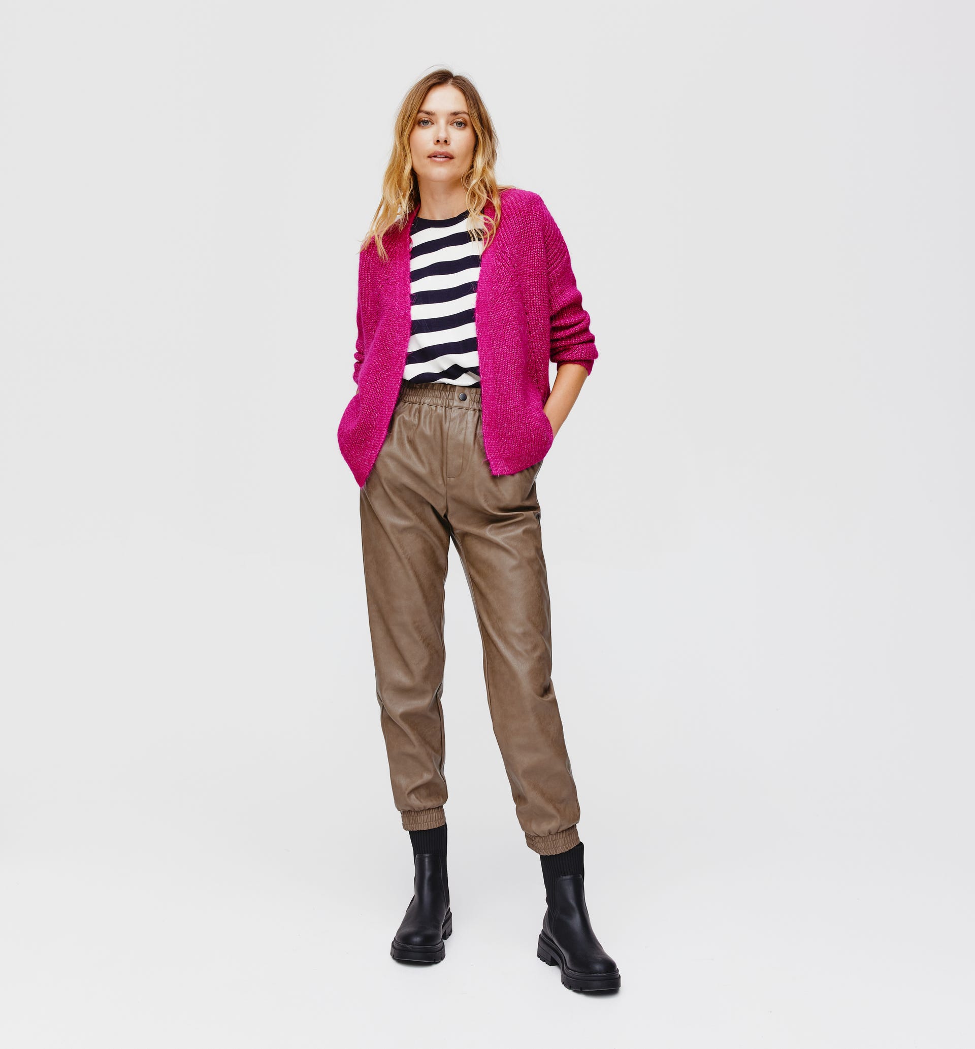 Cardigan aus Rippenstrick