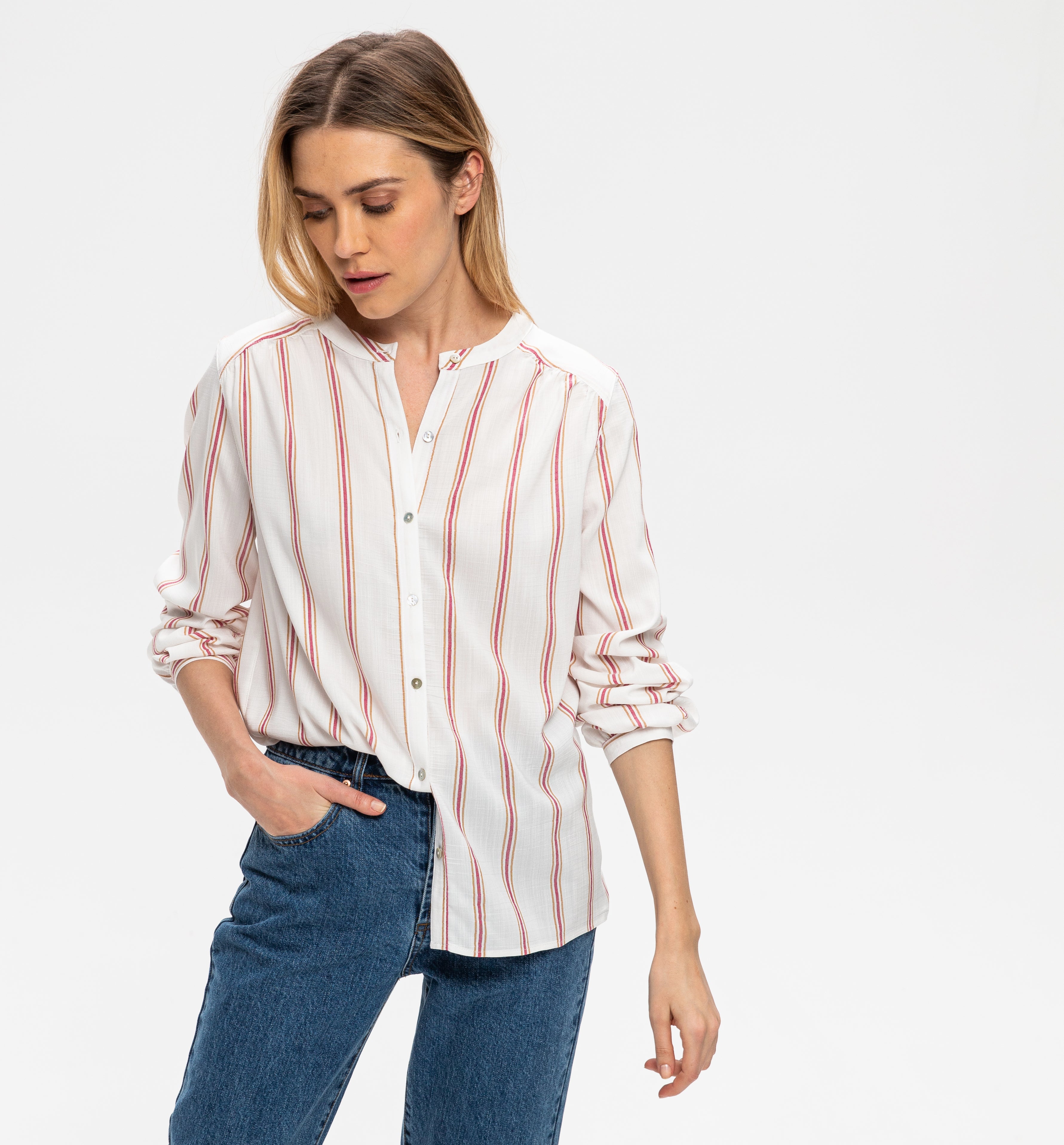 Striped shirt - Neon pink stripes