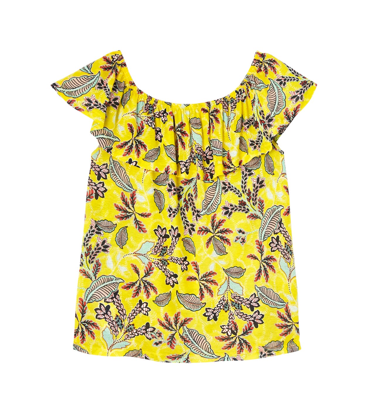 Top with a bardot neckline
