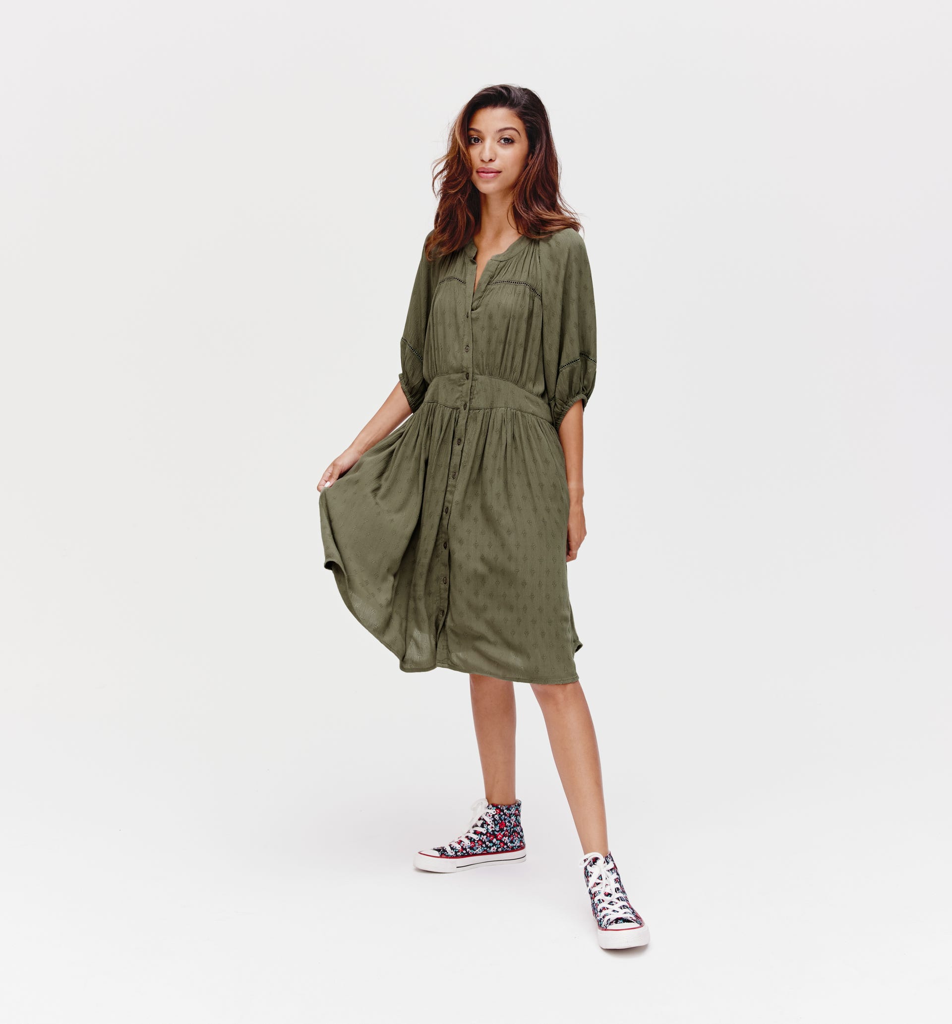 Crêpe bohemian dress