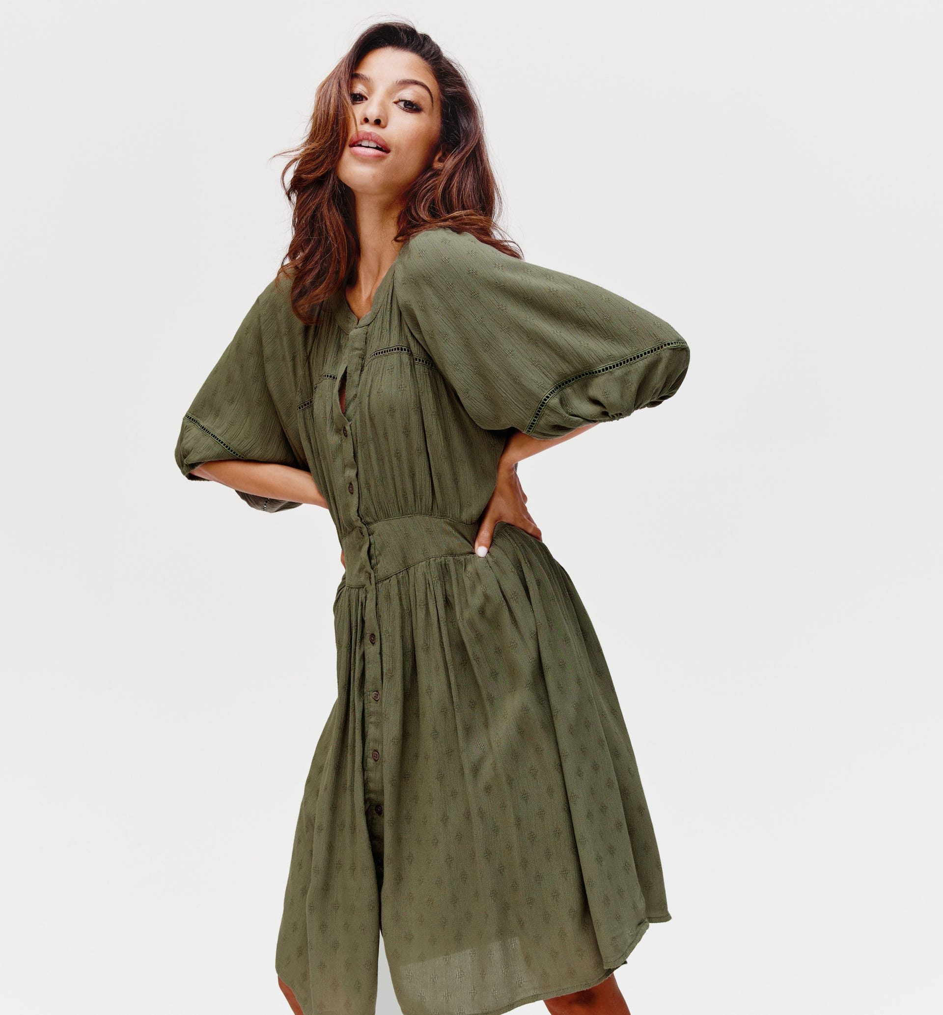 Crêpe bohemian dress