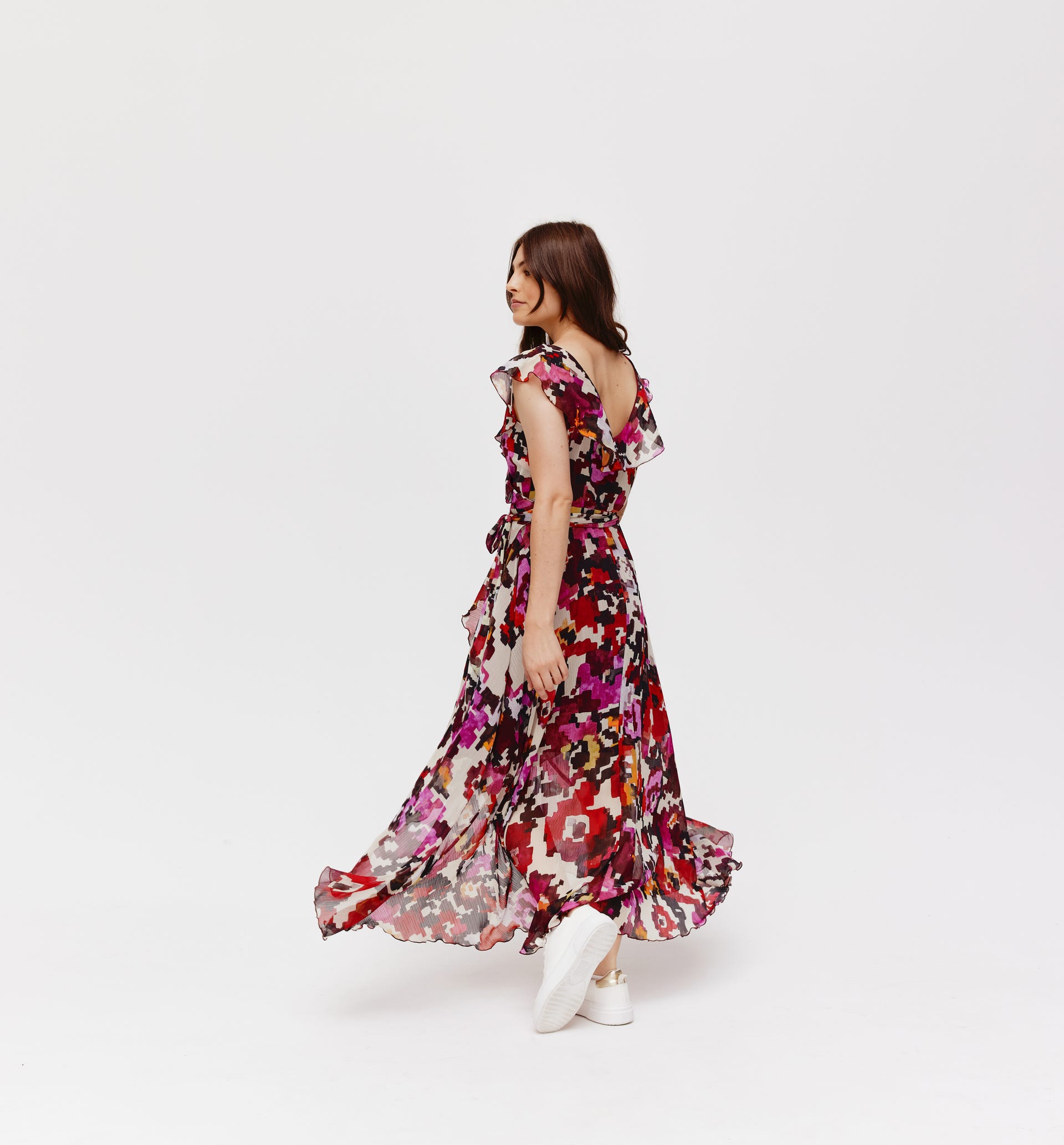 Gemustertes Wickelkleid