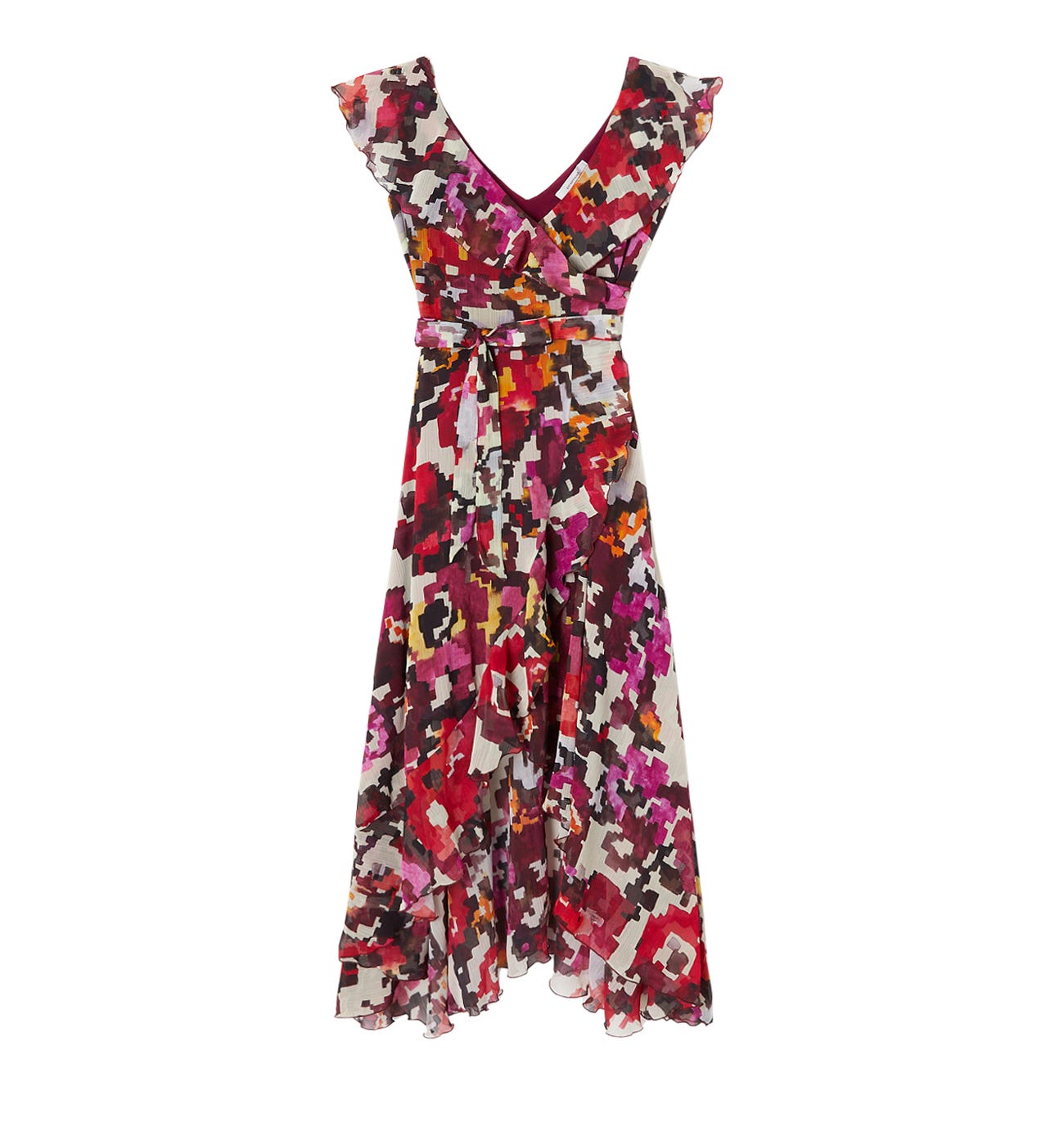 Gemustertes Wickelkleid