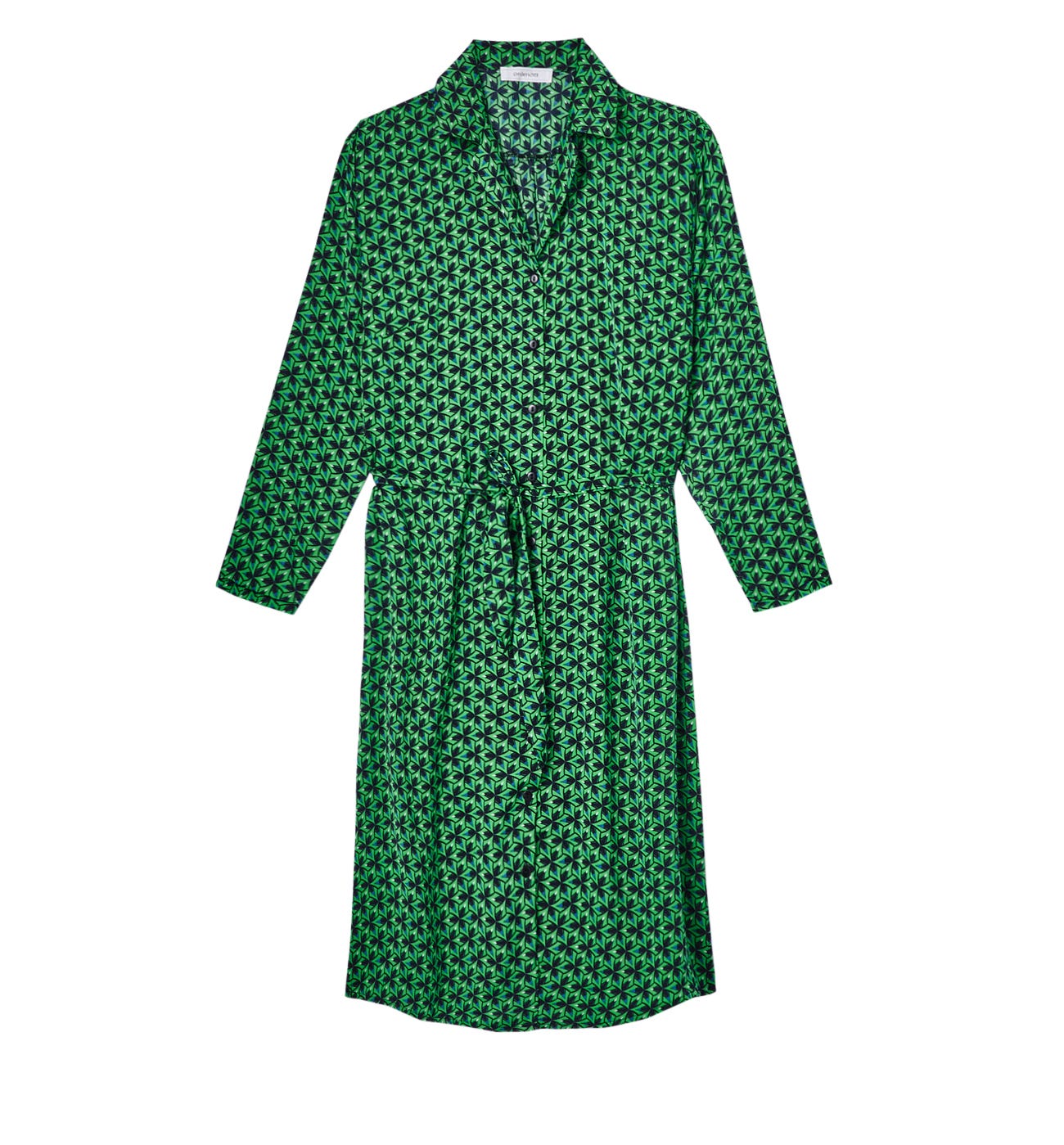 Silky shirtdress