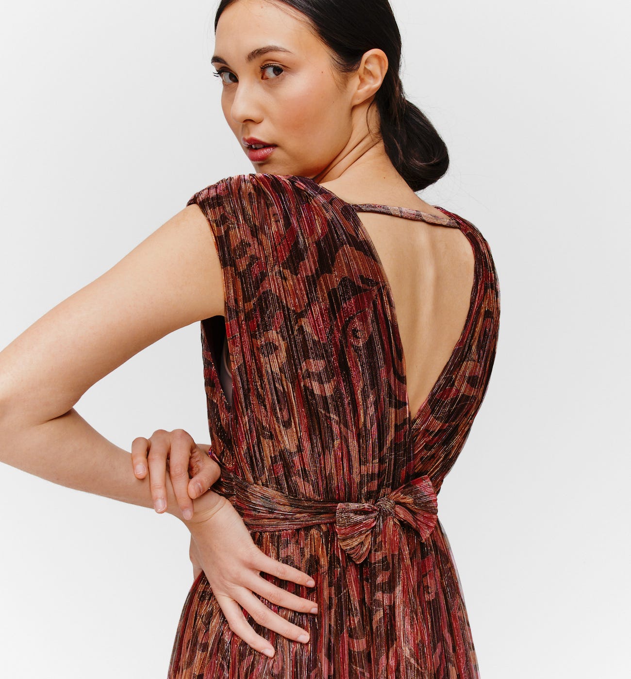 Langes Crincle-Kleid