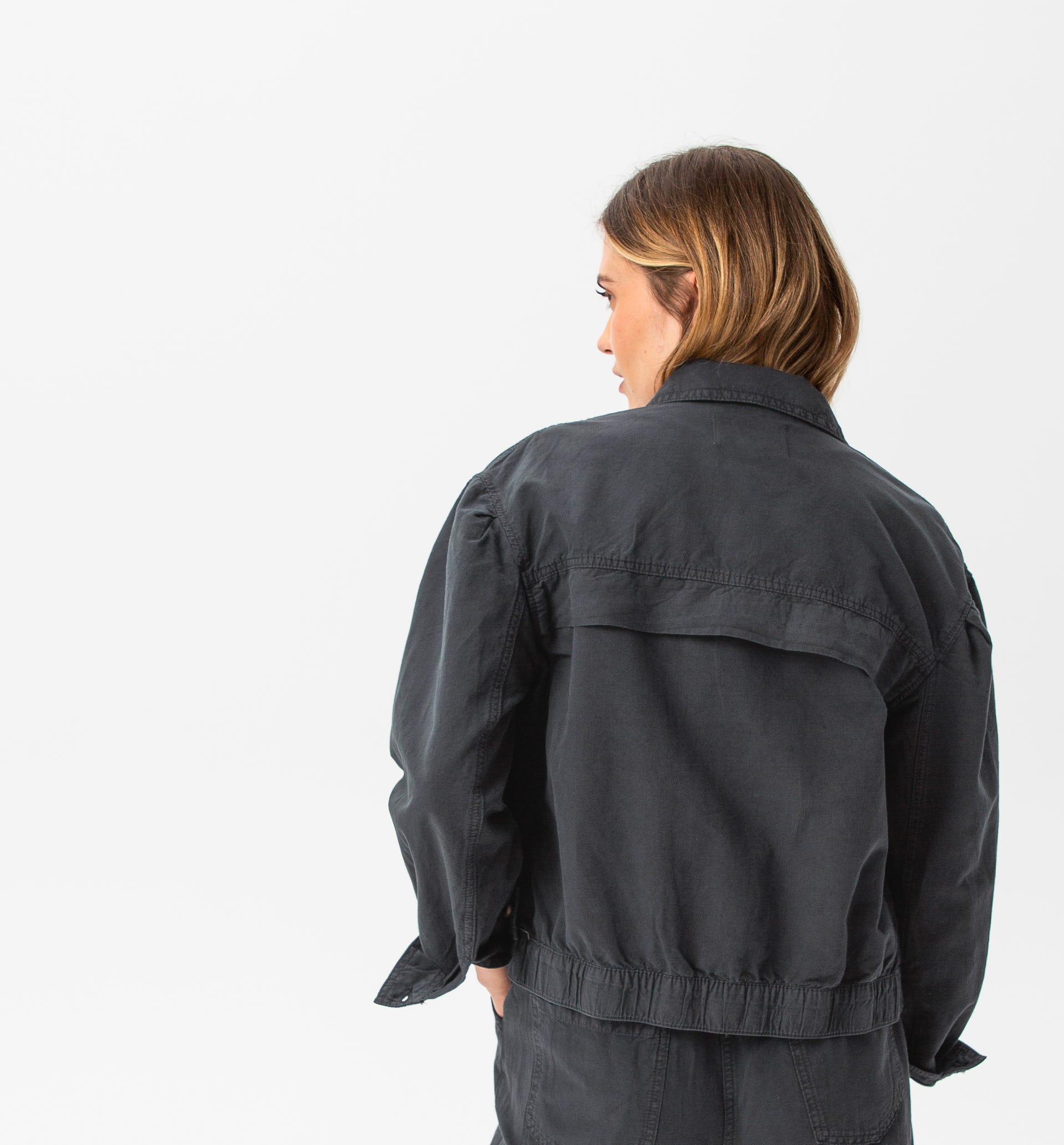 Bluse aus Baumwolle und Leinen