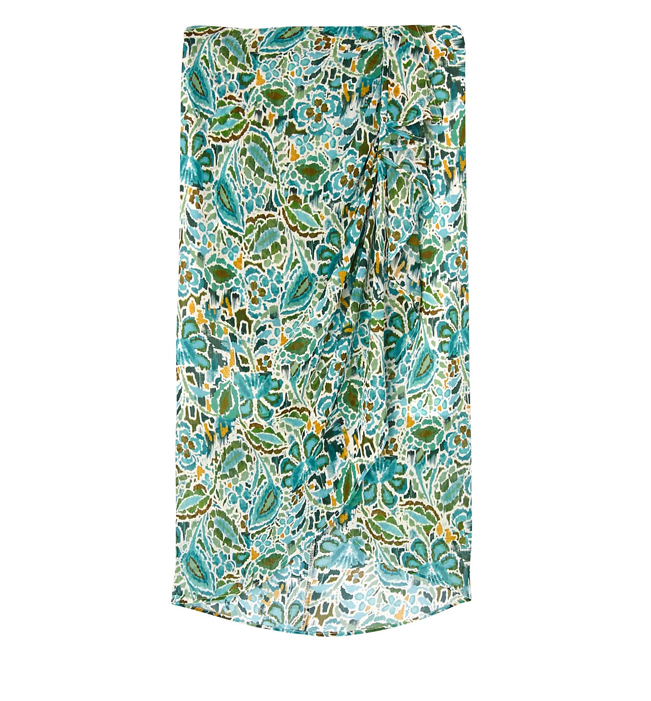Draped crêpe voile skirt