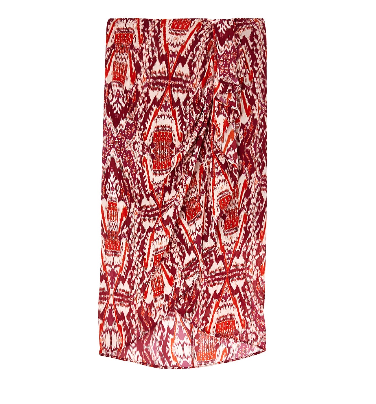 Draped crêpe voile skirt