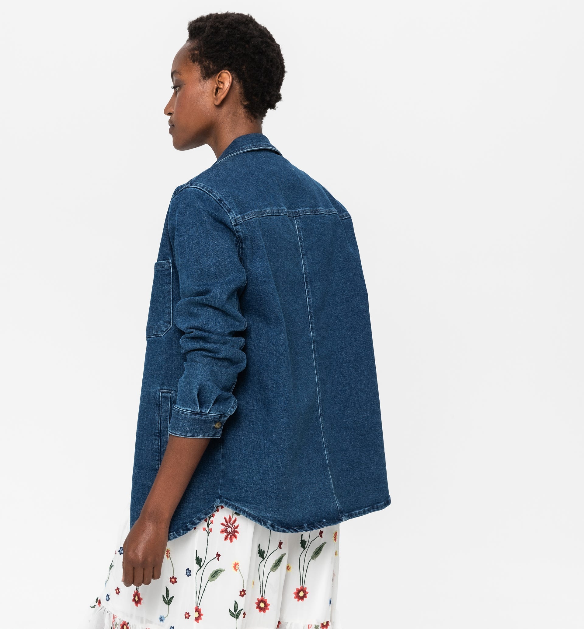 Hemdjacke aus Denim