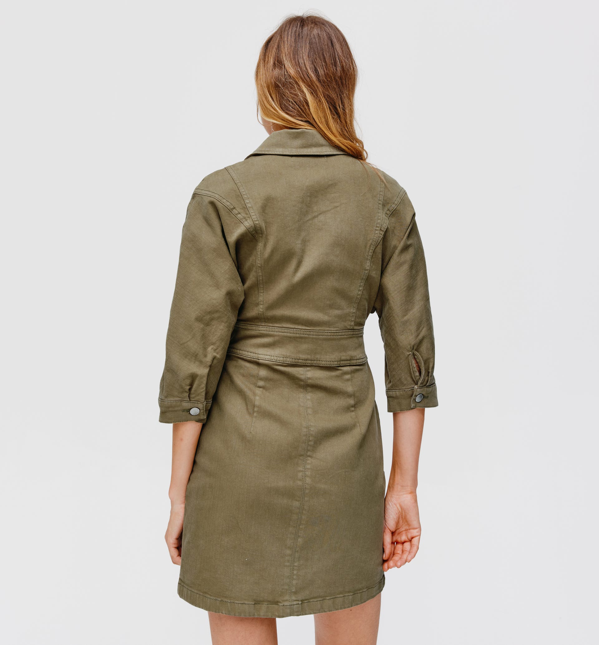 Gabardine zip dress