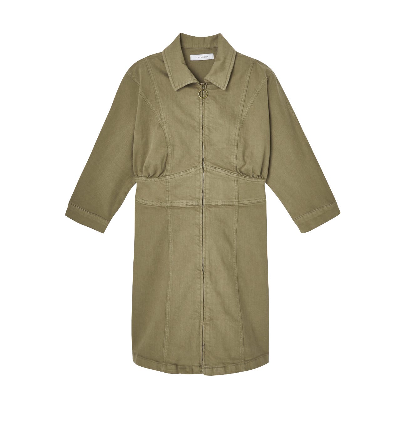 Gabardine zip dress