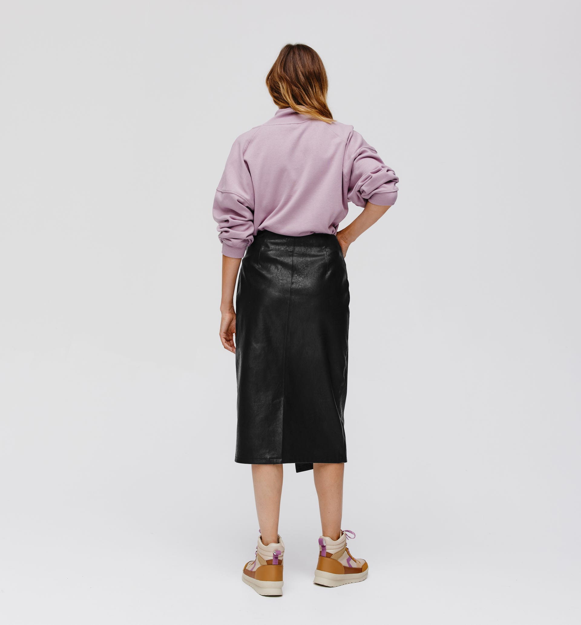 Faux leather skirt