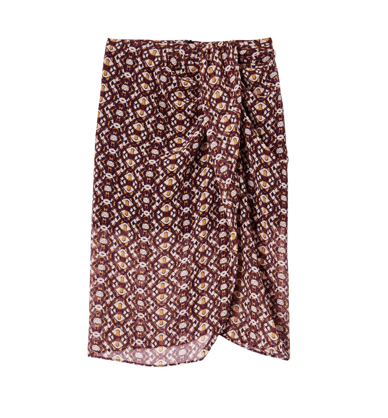 Draped midi skirt