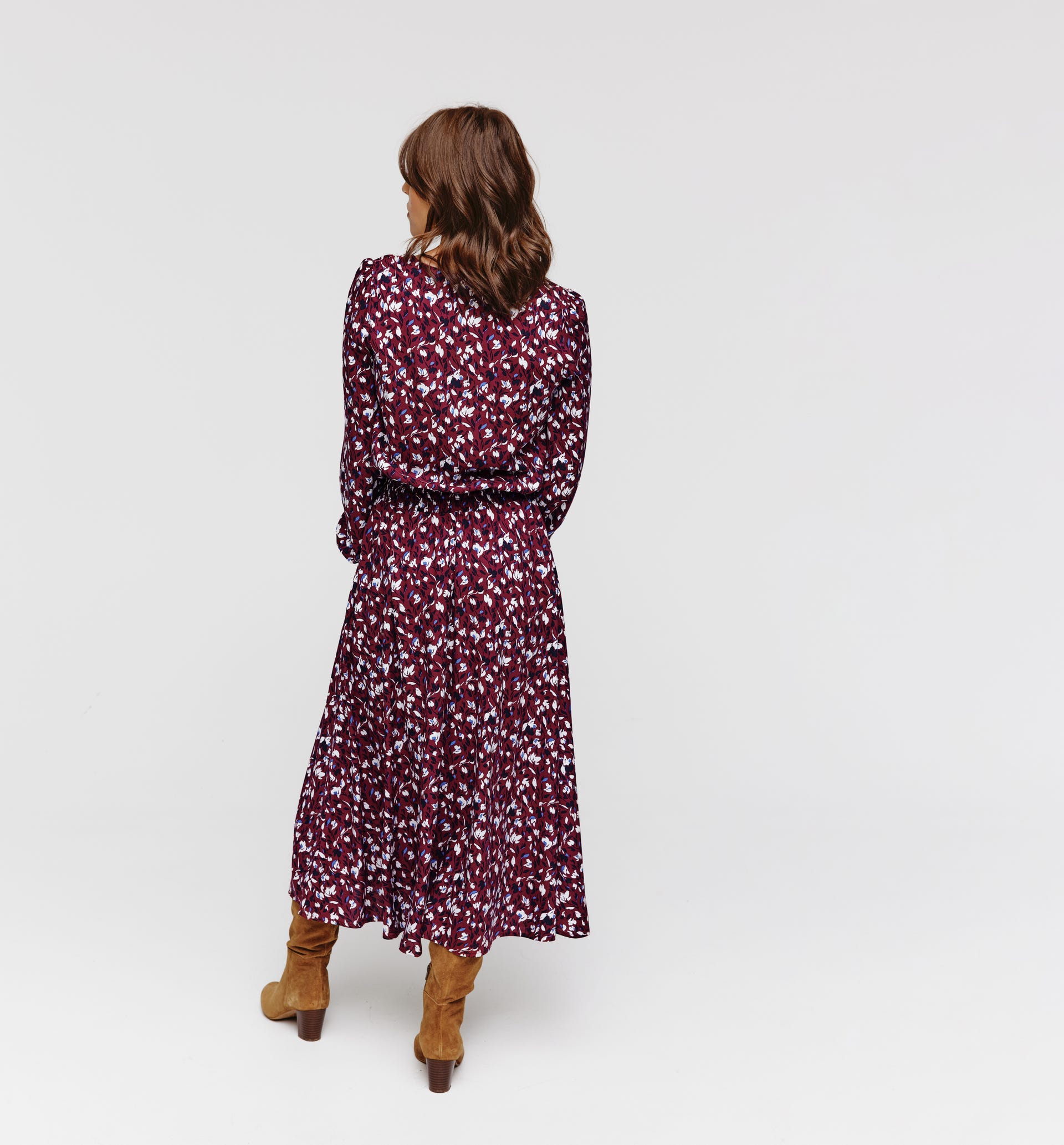 Longue robe imprimée Femme
