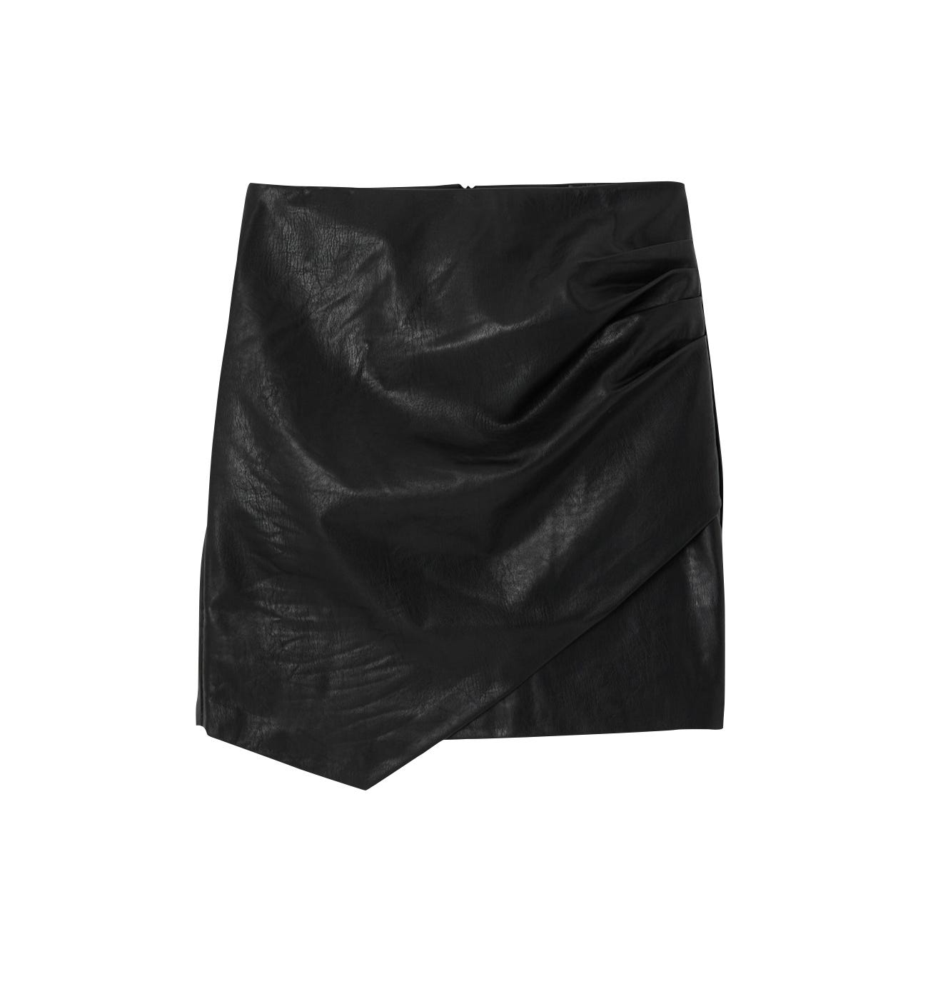 Faux leather short skirt