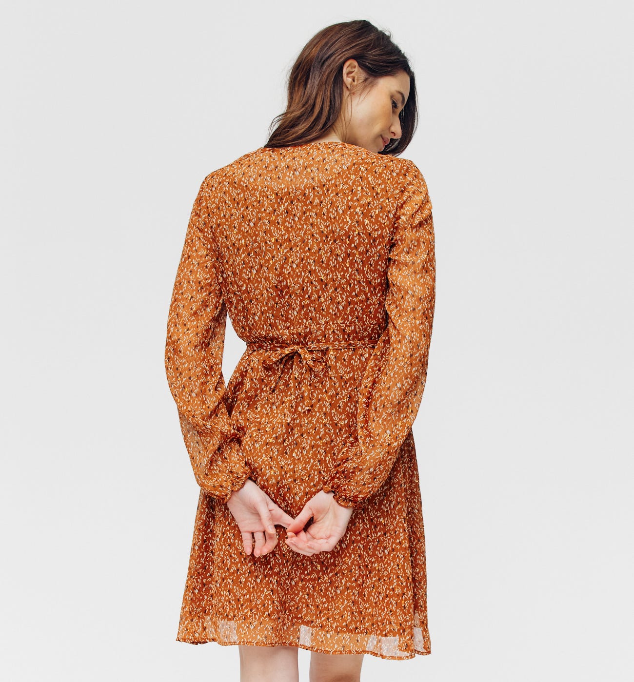 Robe en voile imprimé Femme