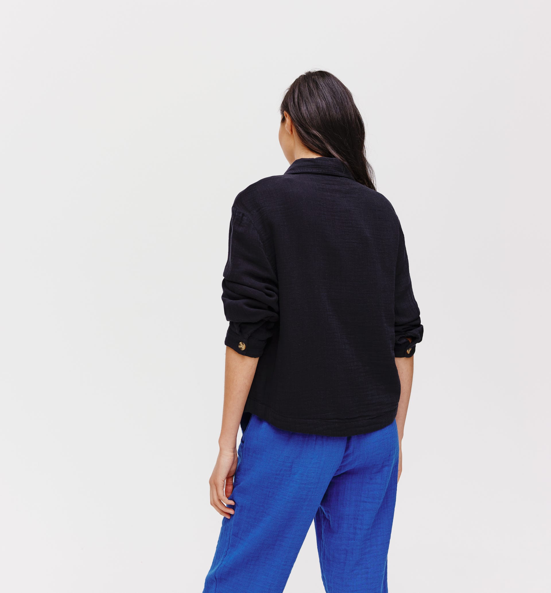 Overshirt in cotton gauze