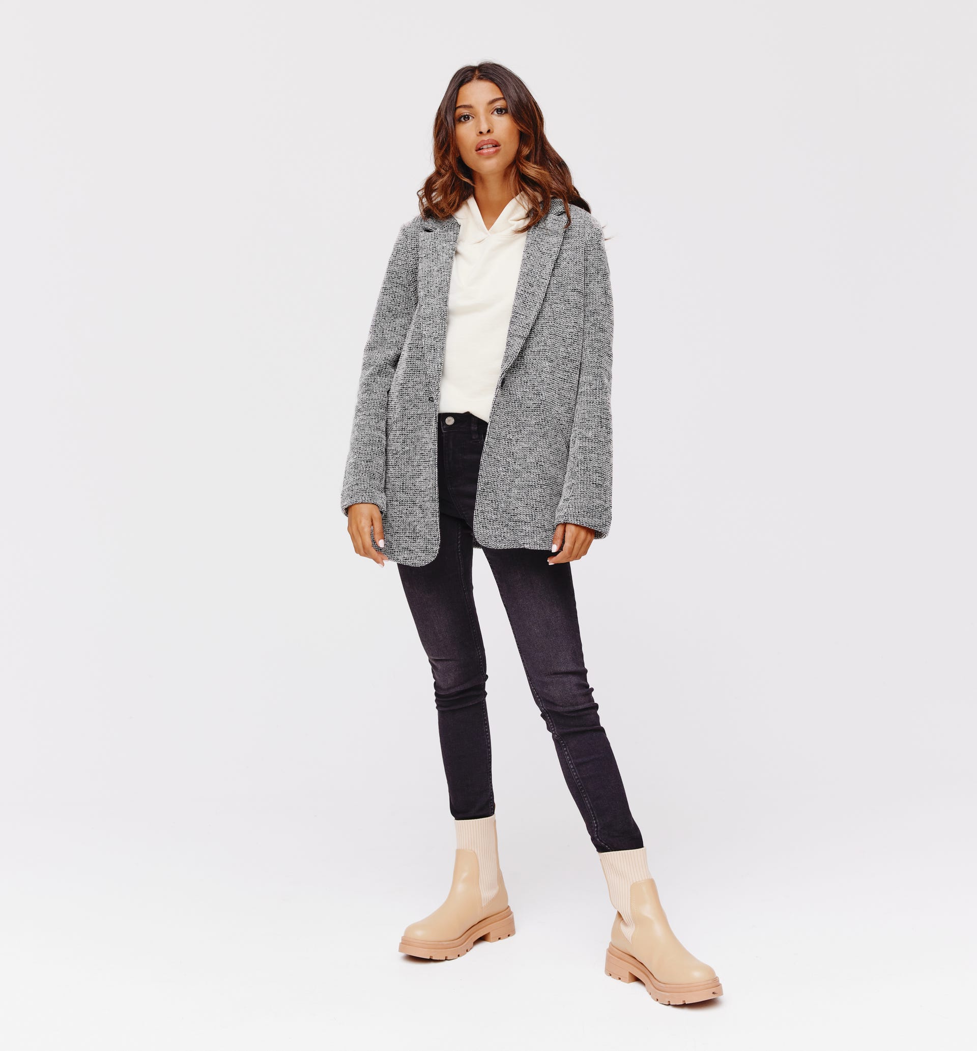 Blazer in Tweedoptik