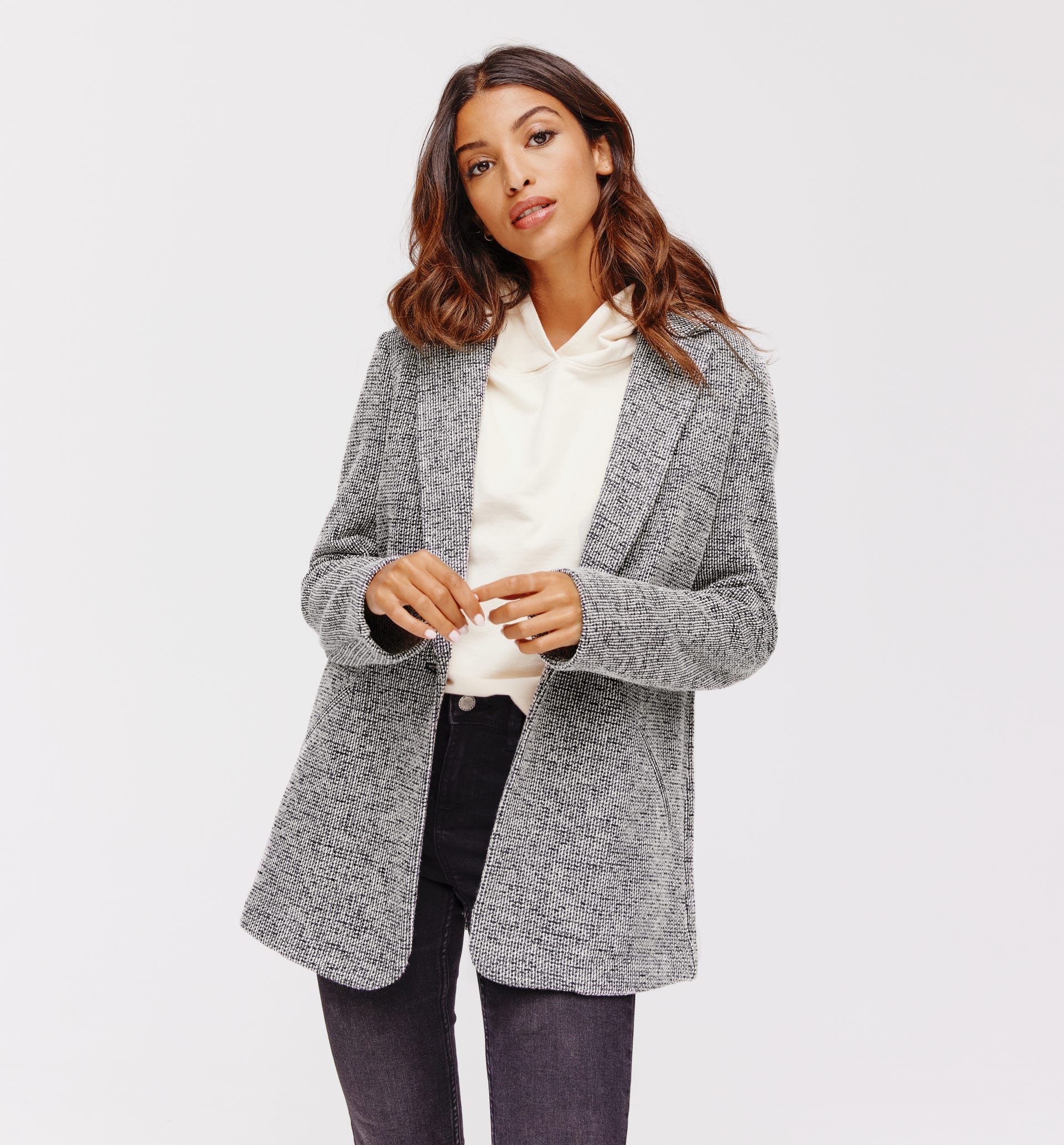 Blazer in Tweedoptik