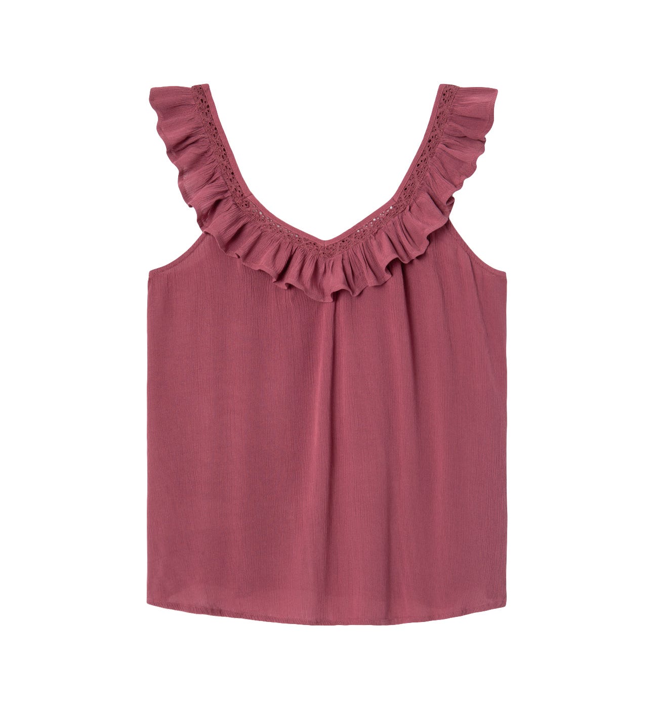 Top scollo volant