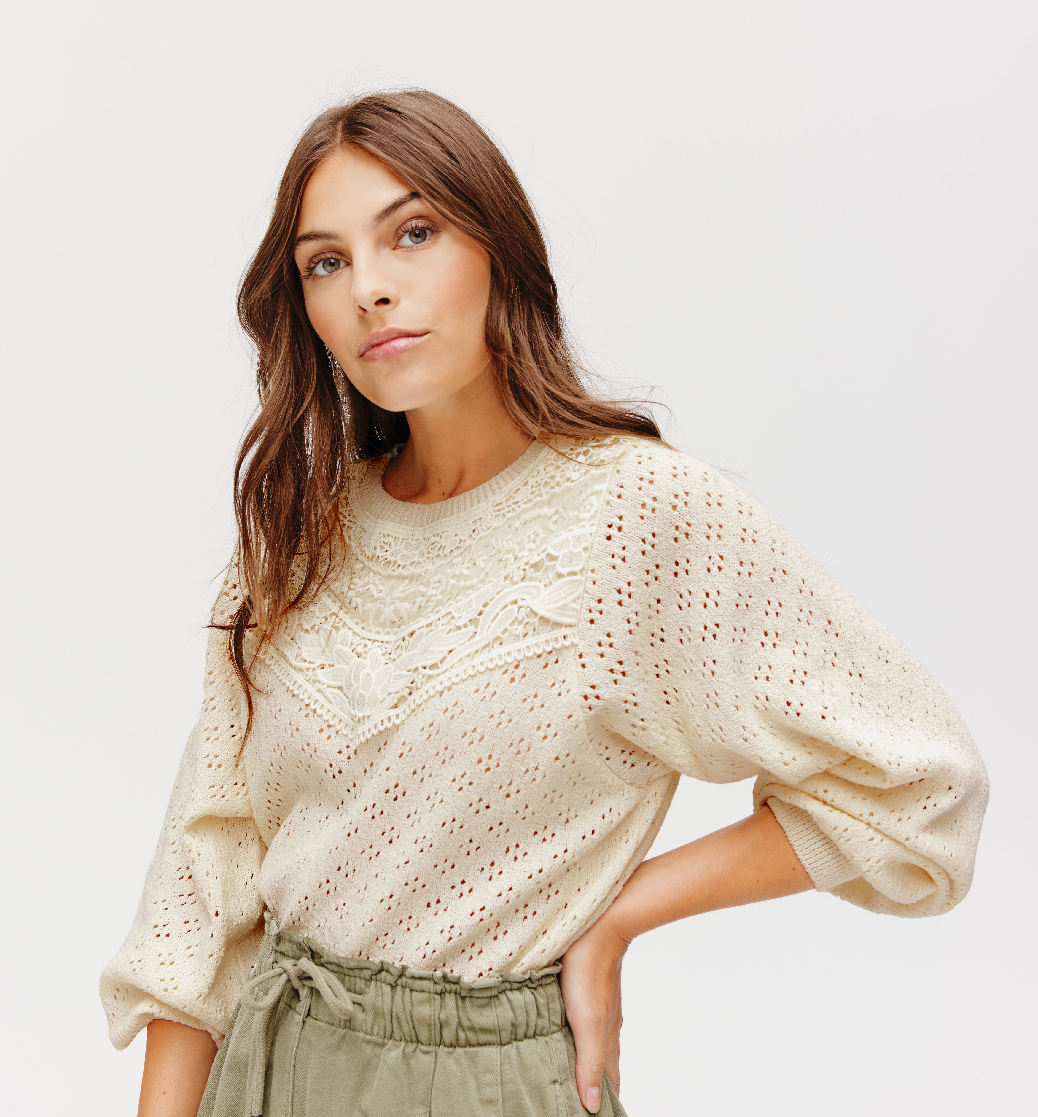 pull vert femme promod