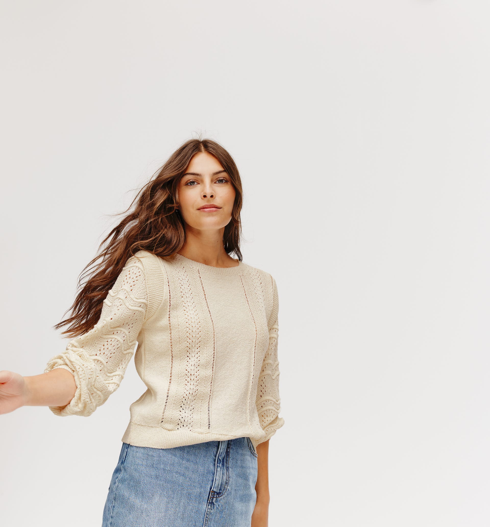 Openwork jumper