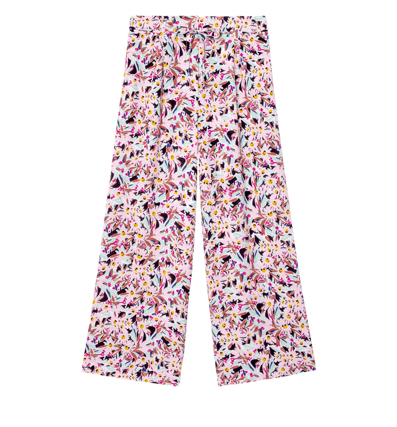 Wideleg high-waist trousers