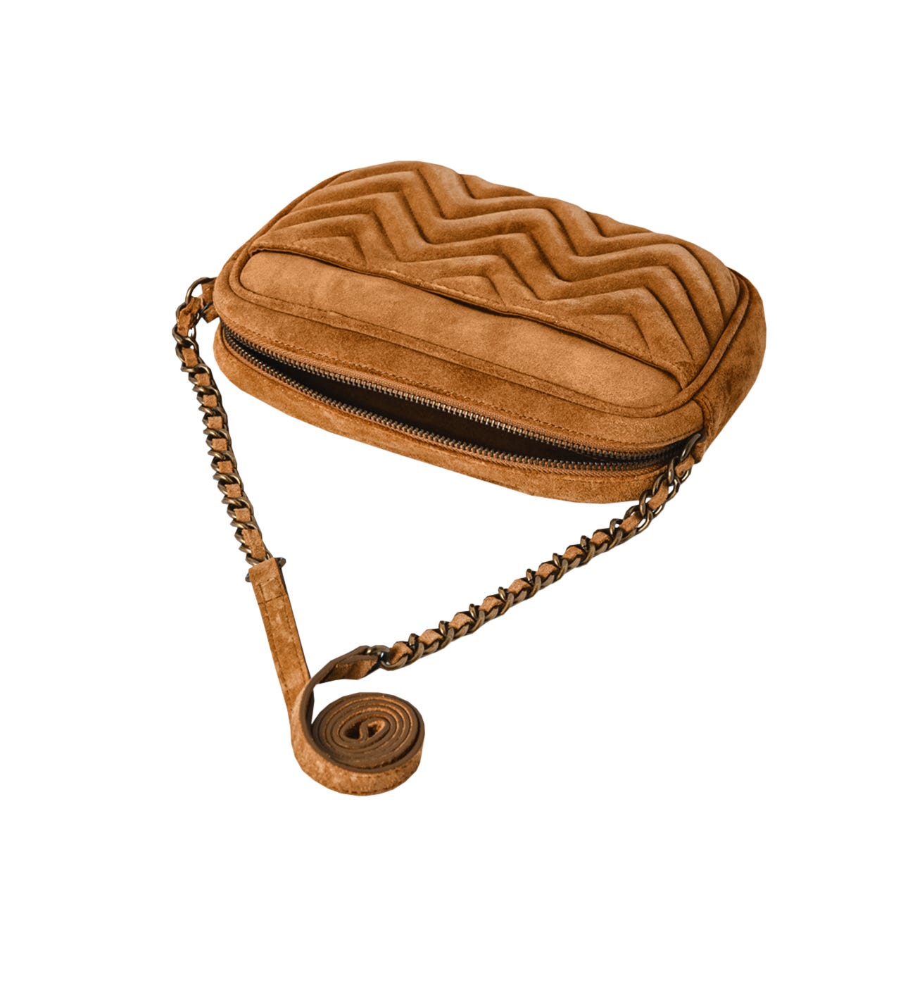 Suede leather bag