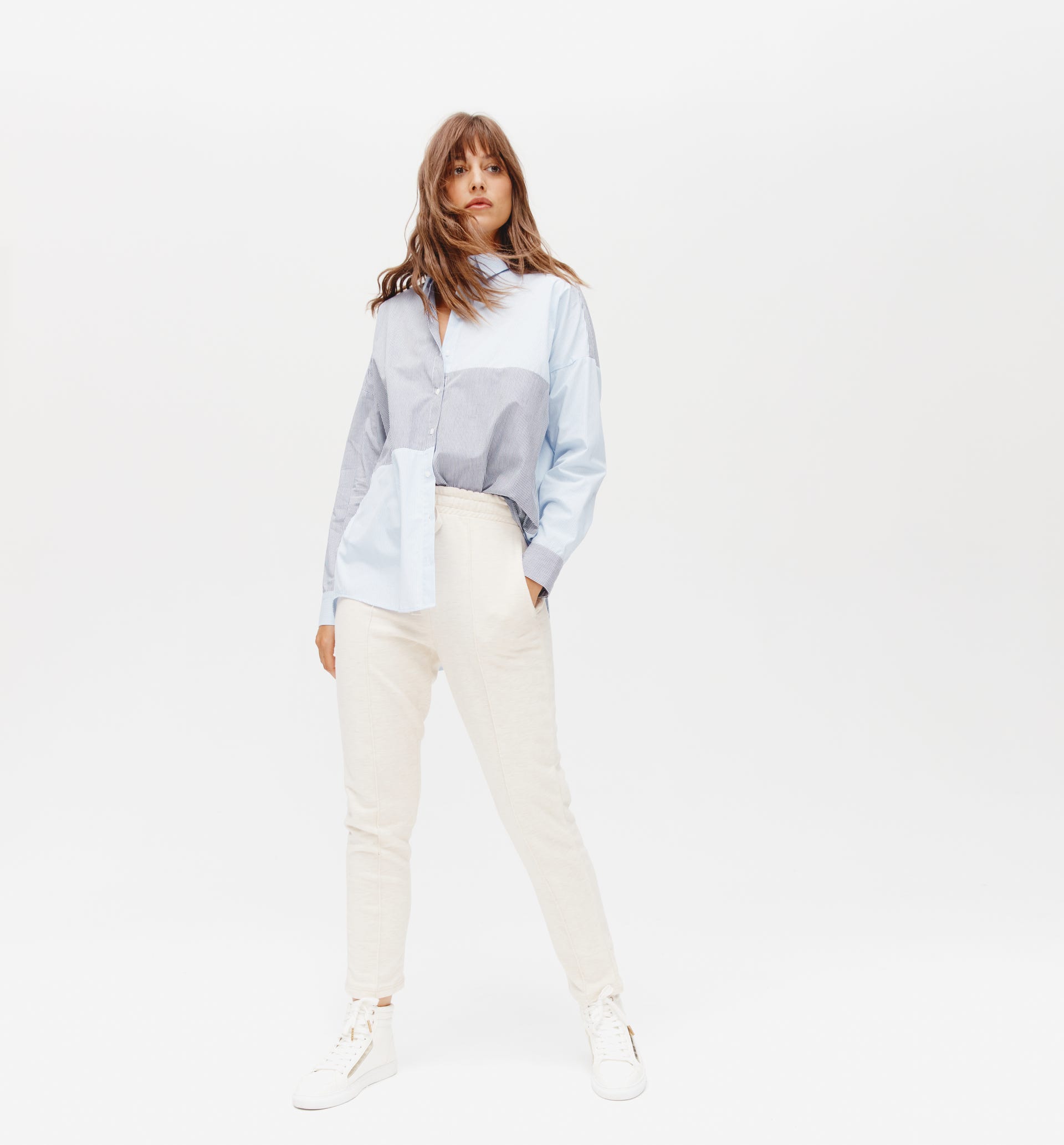 Jogpant uni en jersey Femme