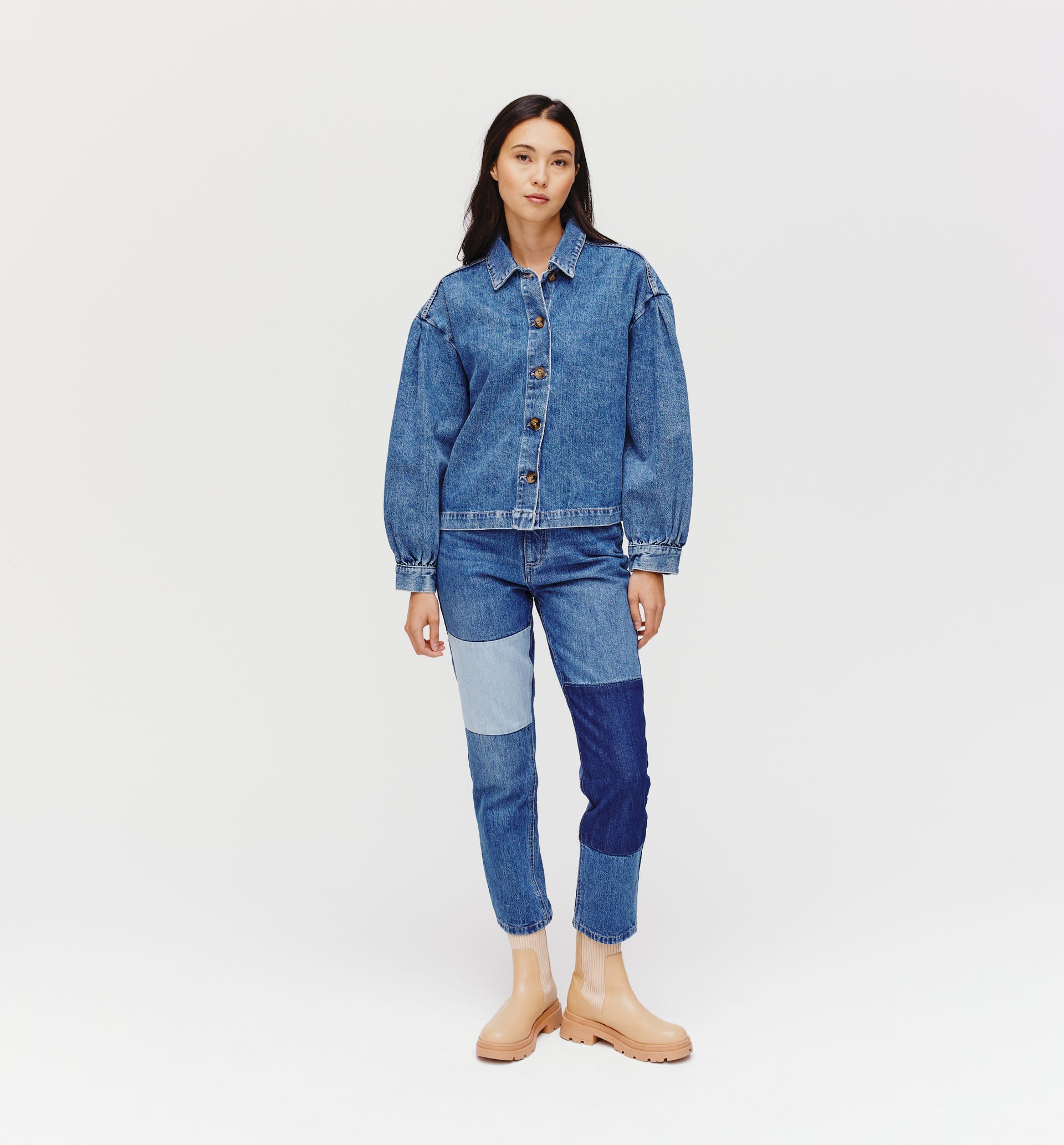 BASILE patchwork jeans