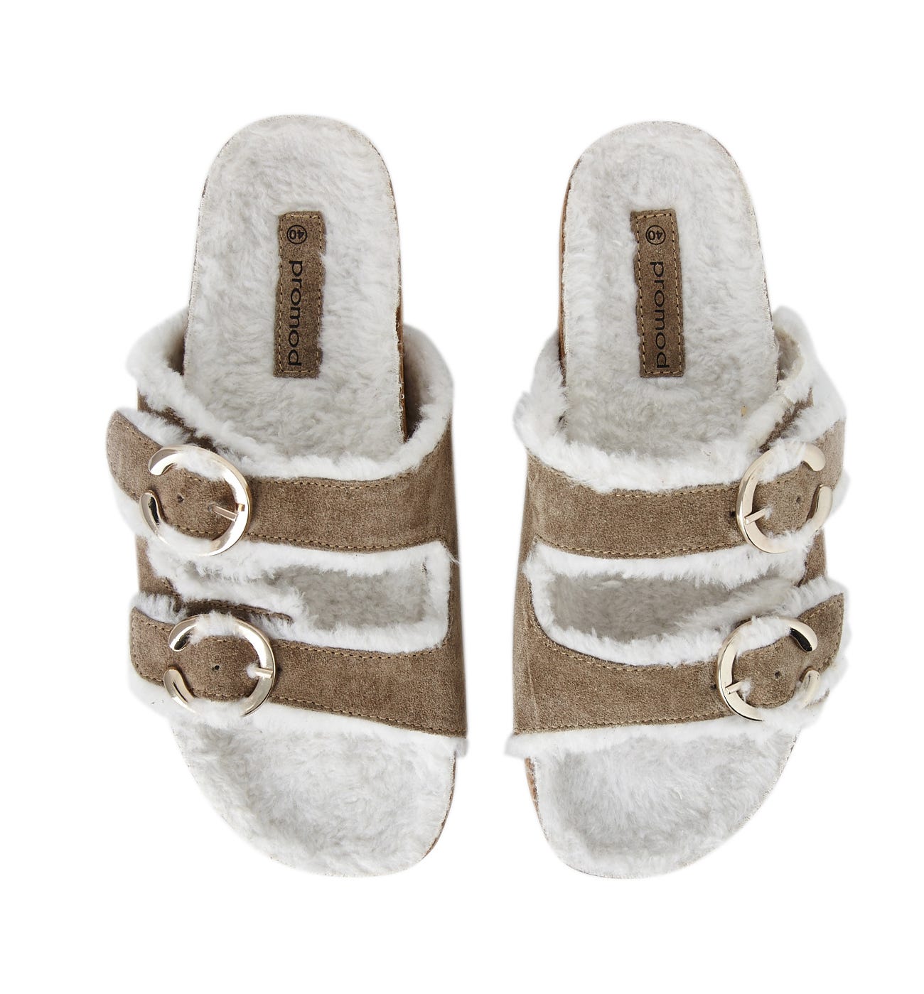 Leather and sheepskin sandals