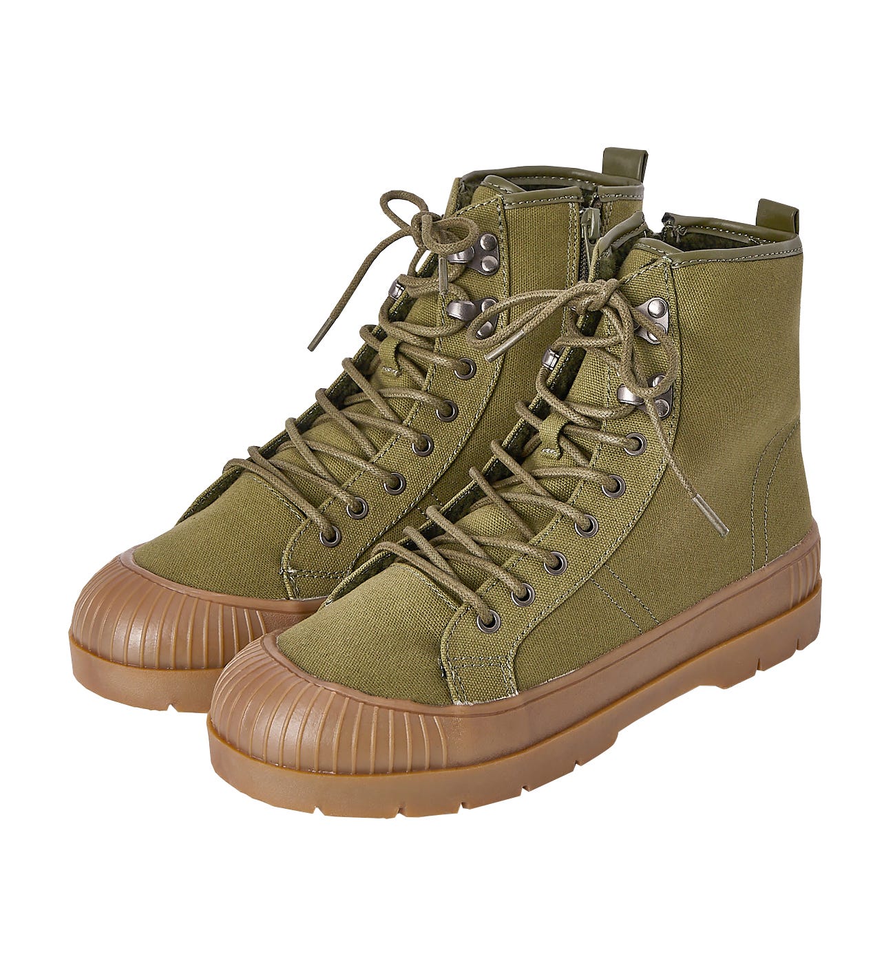 Botines altos tela