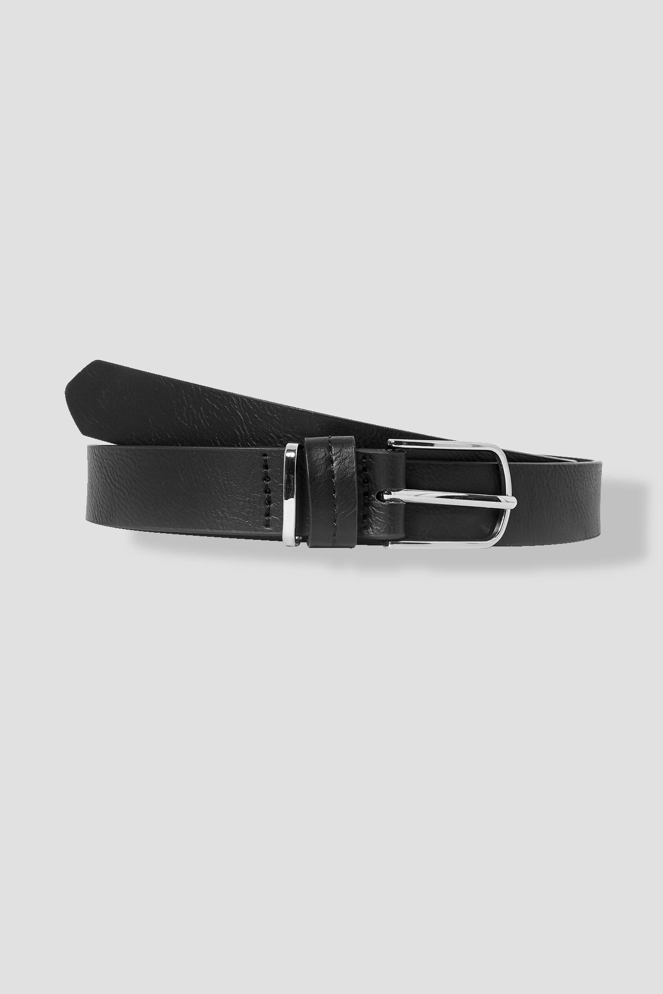 Faux leather belt Black