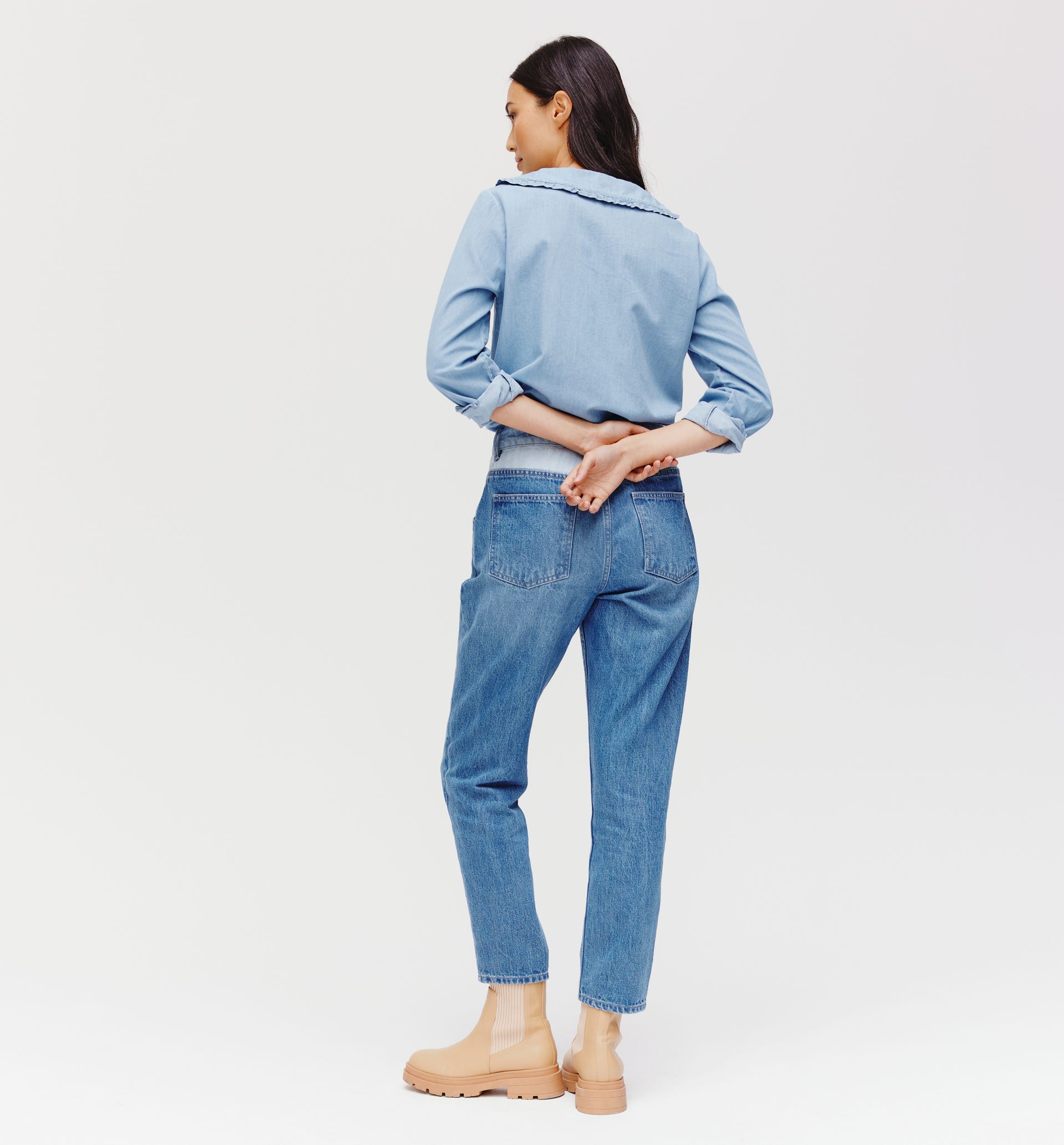 MARCEL patchwork mom jeans