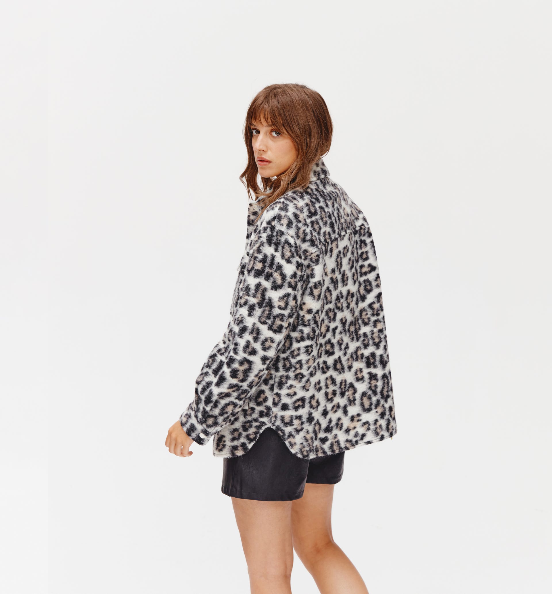 Wool-blend overshirt
